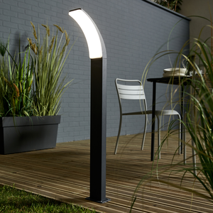 Lampione alto con sorgente luminosa da giardino LAKKO H 56 cm, Modulo LED,  in alluminio, antracite, 1500LM MAX12W 4000K INSPIRE