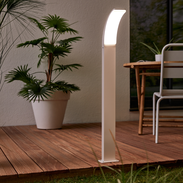 Lampione da giardino LED con sensore di moviemtno, Lakko H 96 cm, bianco 1500 LUMEN, IP44 INSPIRE