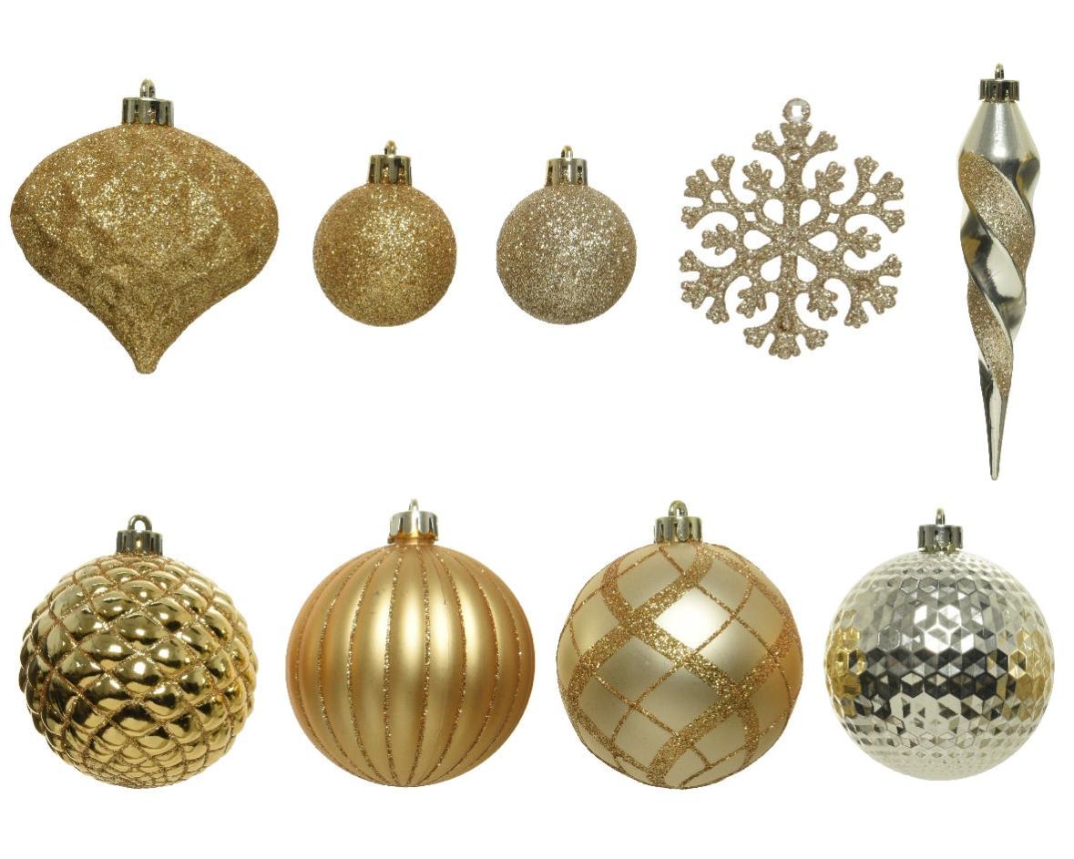 Decorazione per albero di natale mix di forme in pvc H 8 cm, L 8 cmx P