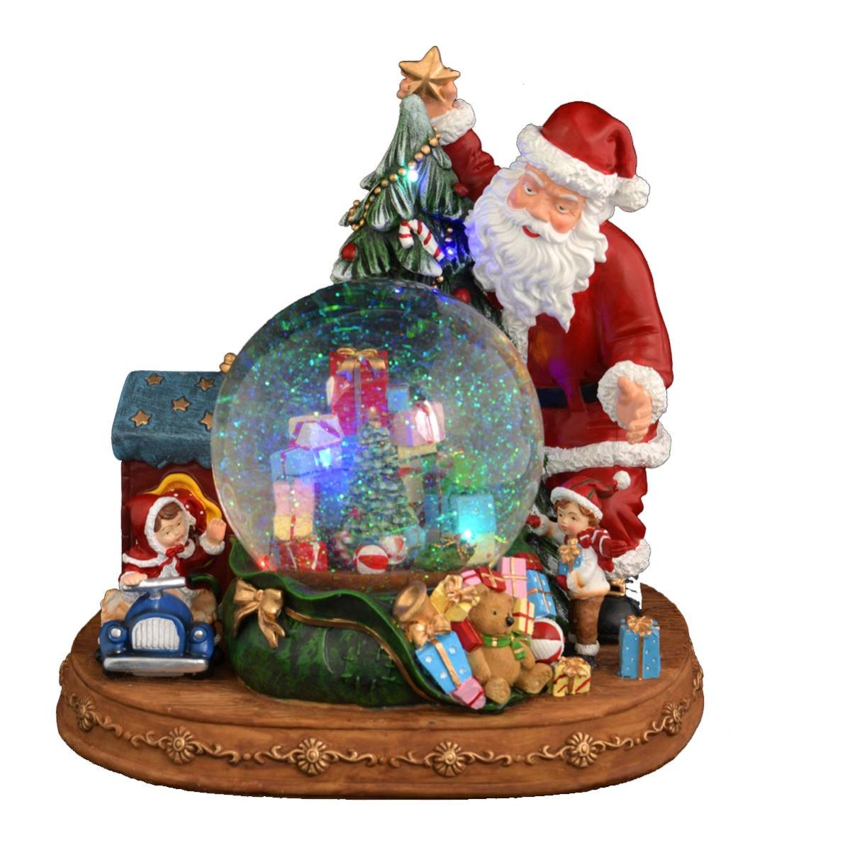 Figura natalizia multicolore Carillon palla di neve L 30 x P 25 x