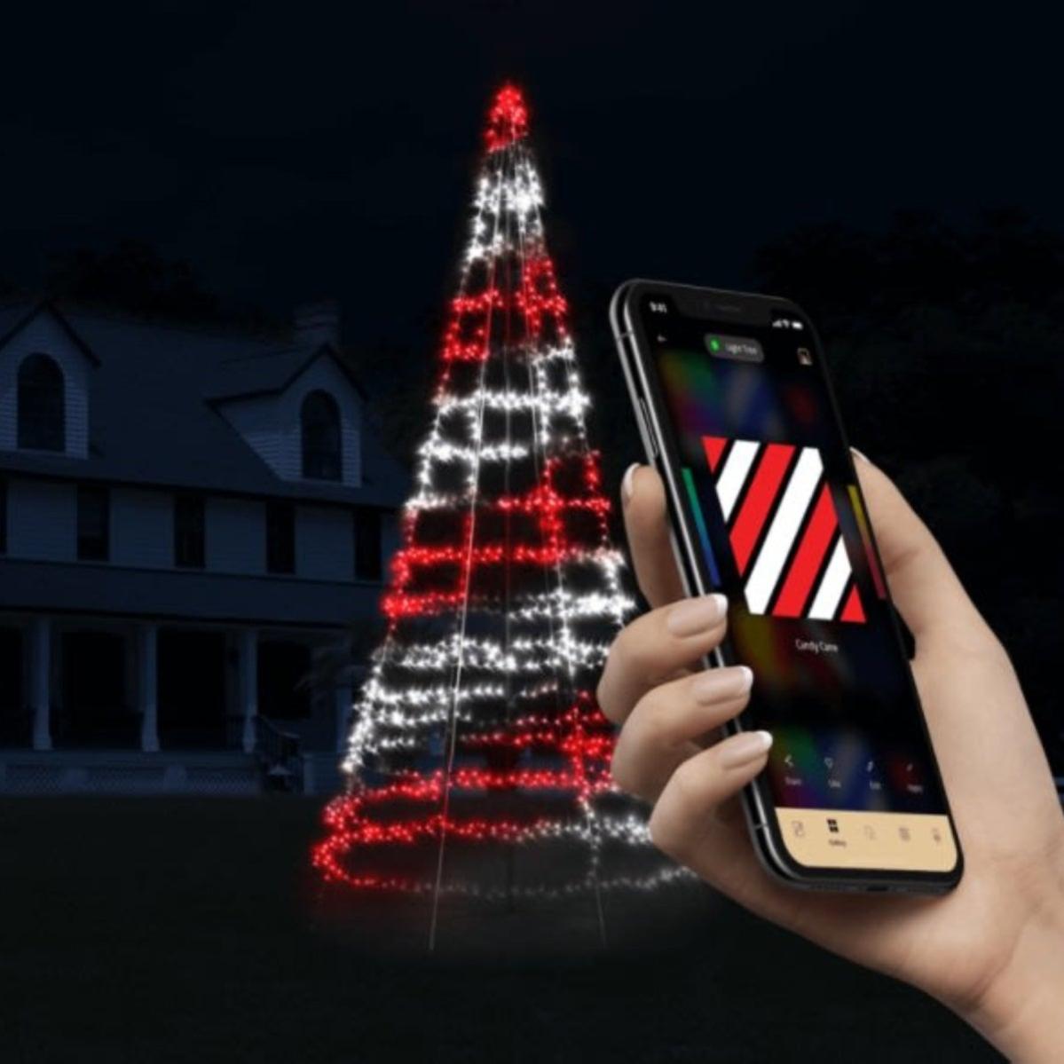 Albero Twinkly Light Tree 750 RGB+W LED in plastica / pvc H 400 cm