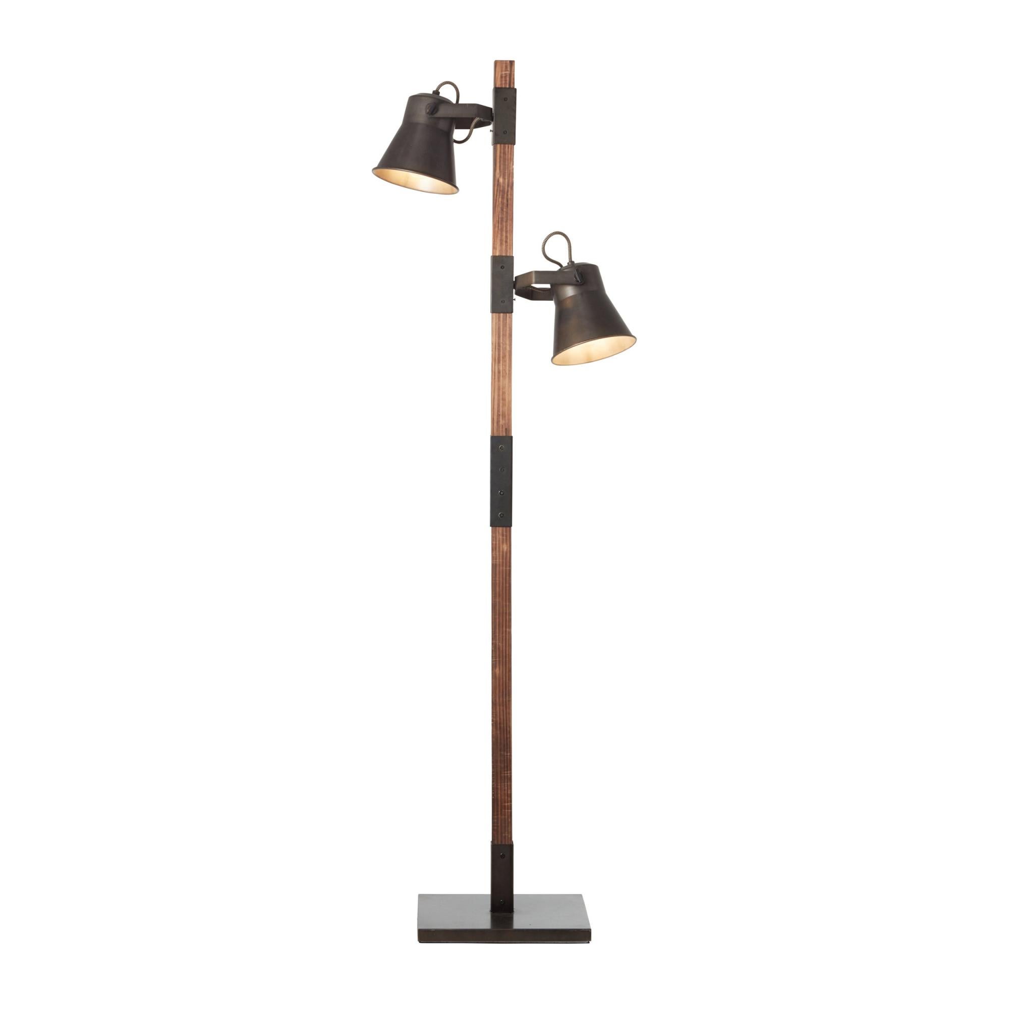 Brilliant Manama Lampada con pinza Legno scuro, Nero 78101/76