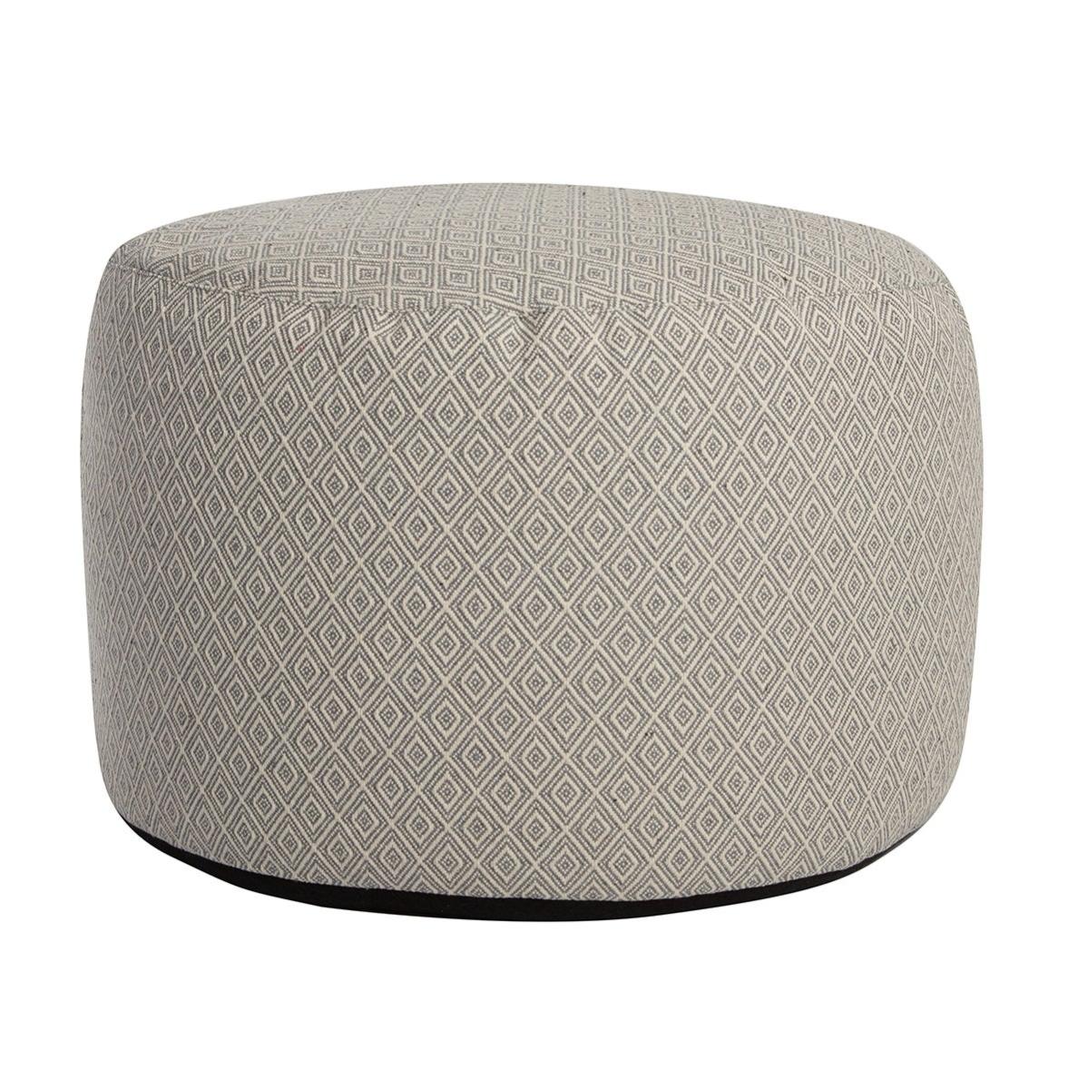 Pouf per interni Kimino grigio / argento Ø 60 x H 35 cm