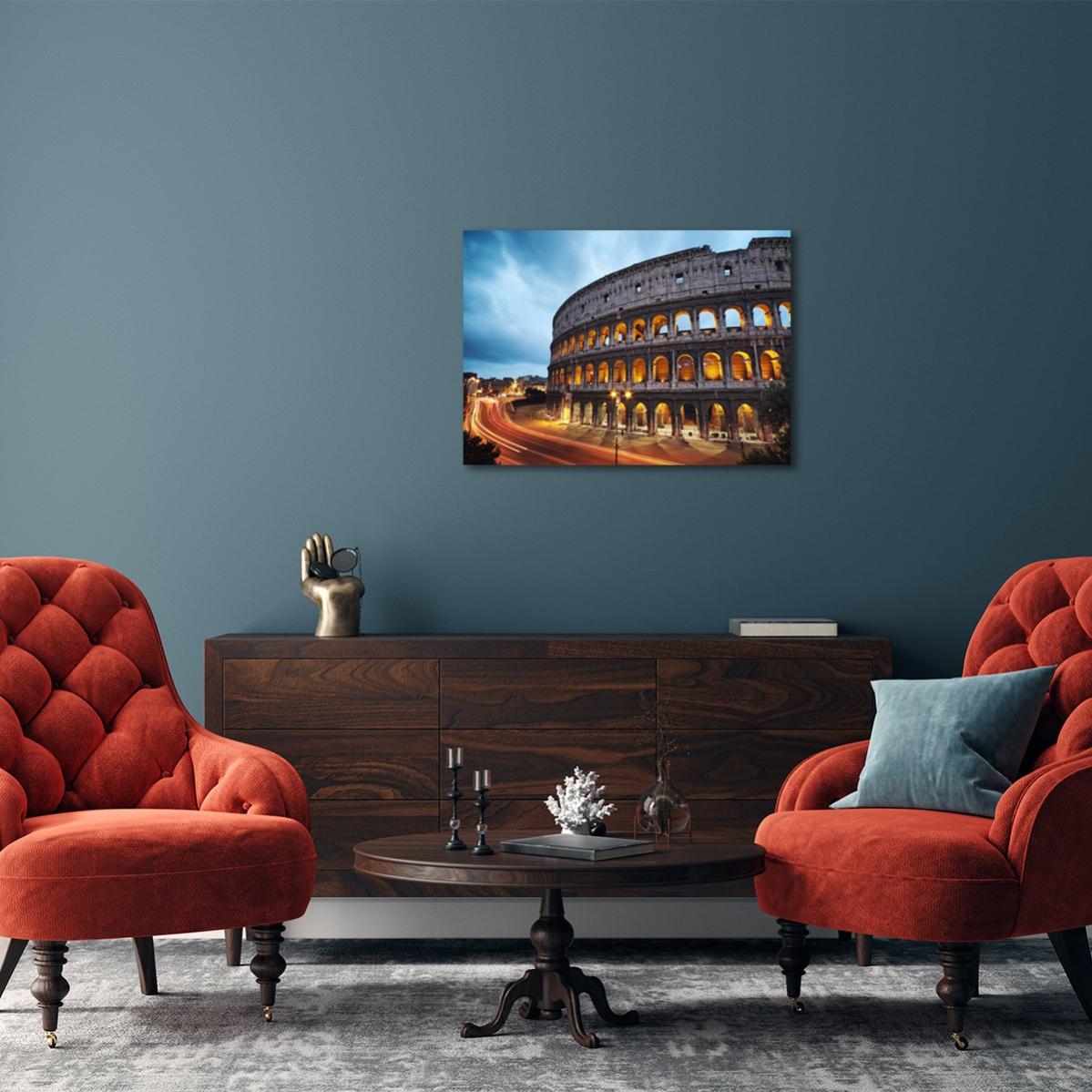 Tableau Décoratif Bar à Glace - Impression Sur Toile 70x50cm, Made In Italy - Moderne Et Coloré