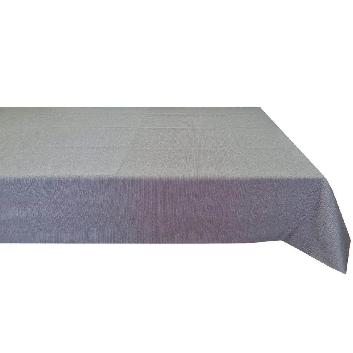 Tovaglia In Cotone Roma Stripes Grigia 140x180 Cm - Elegante E Lavabile, Perfetta Per Tavola