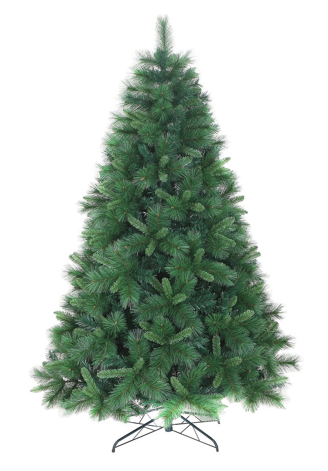 Albero di Natale Alto Pino Abete Finto in Pvc Nero Folto Alto 180 cm da  Interno