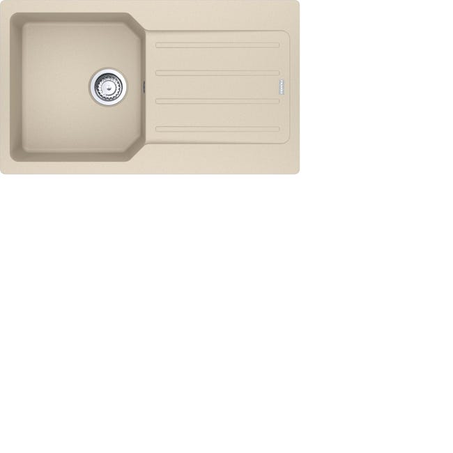 Lavello Cucina 1 Vasca Terra Di Francia 86x50cm - Materiale Composito Con Rubinetto Miscelatore - Made In Italy - Foto 11