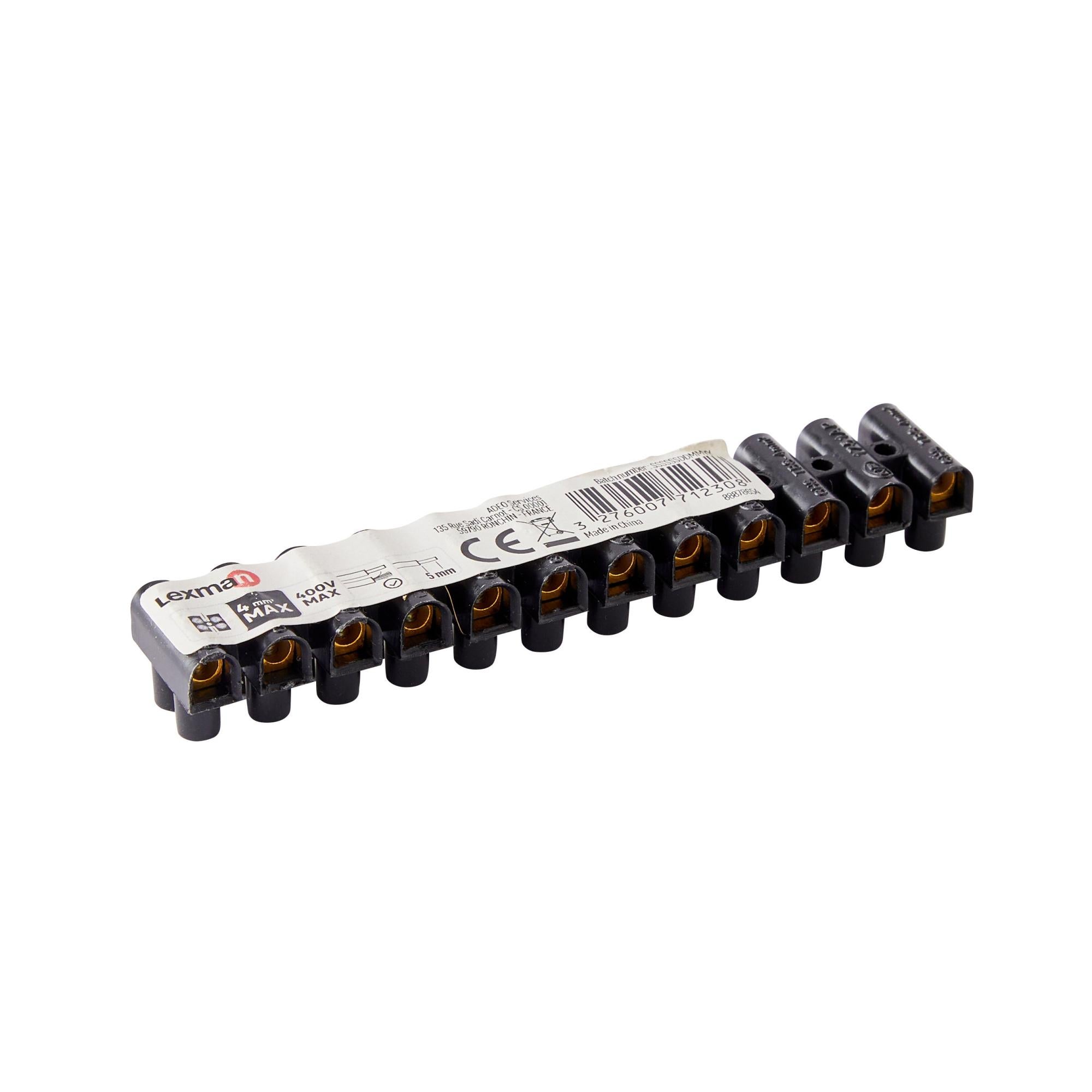 CONNETTORE TERMINALE PUSH-IN conduttore cavo rigido esterno 3 pin 10