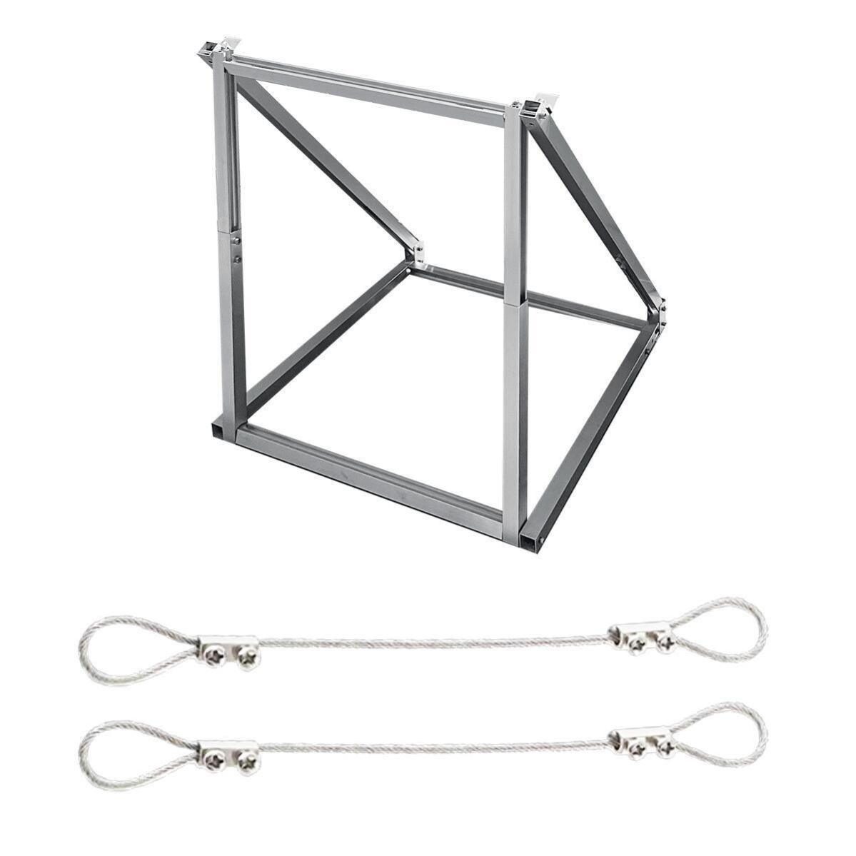 Supporti Per Pannelli Solari Da Tetto Piatto 118 Cm - Angolo Inclinabile Regolabile (2 Paia)