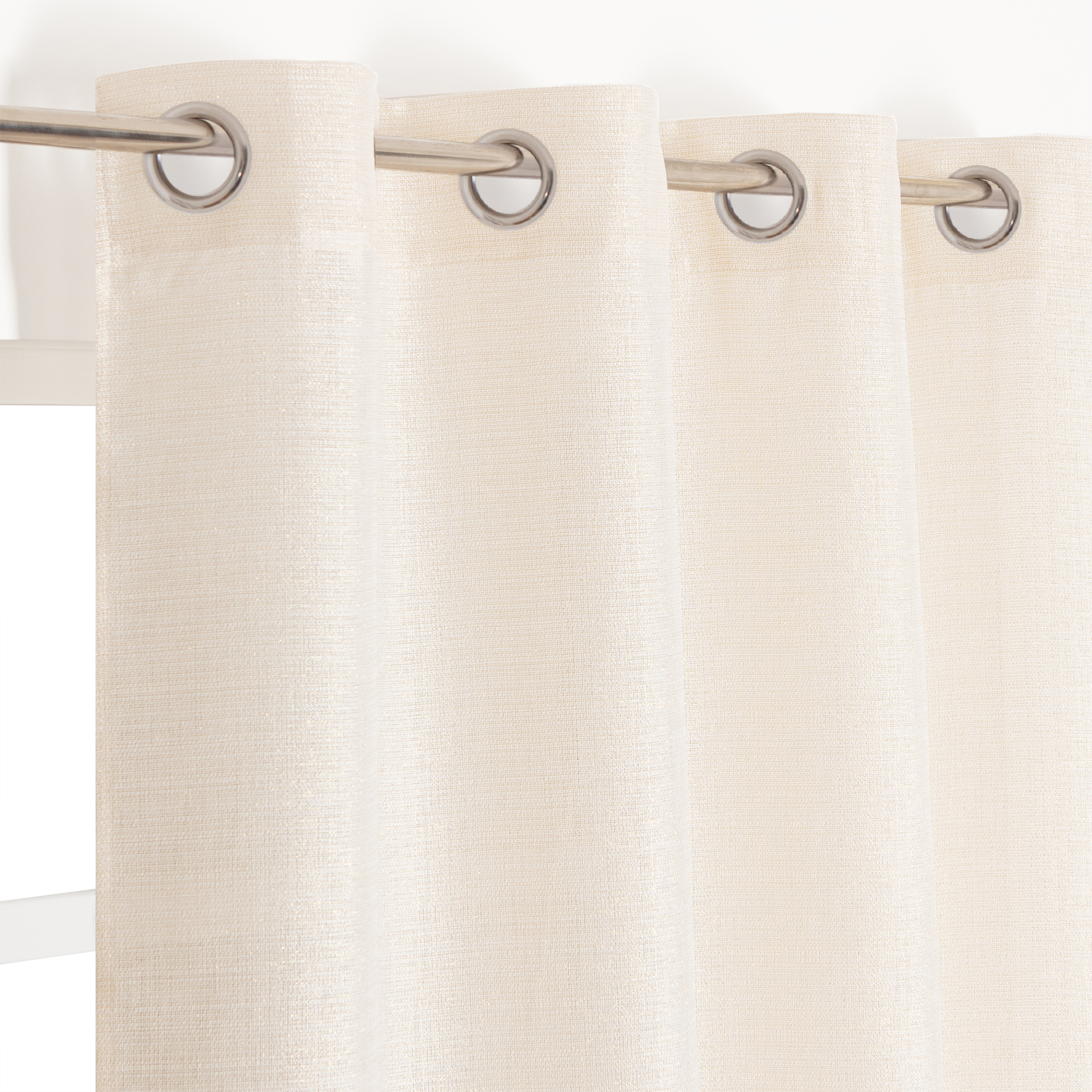 Rideau coton (135 x 240 cm) Duo Rose poudré - Rideau / Voilage / Store