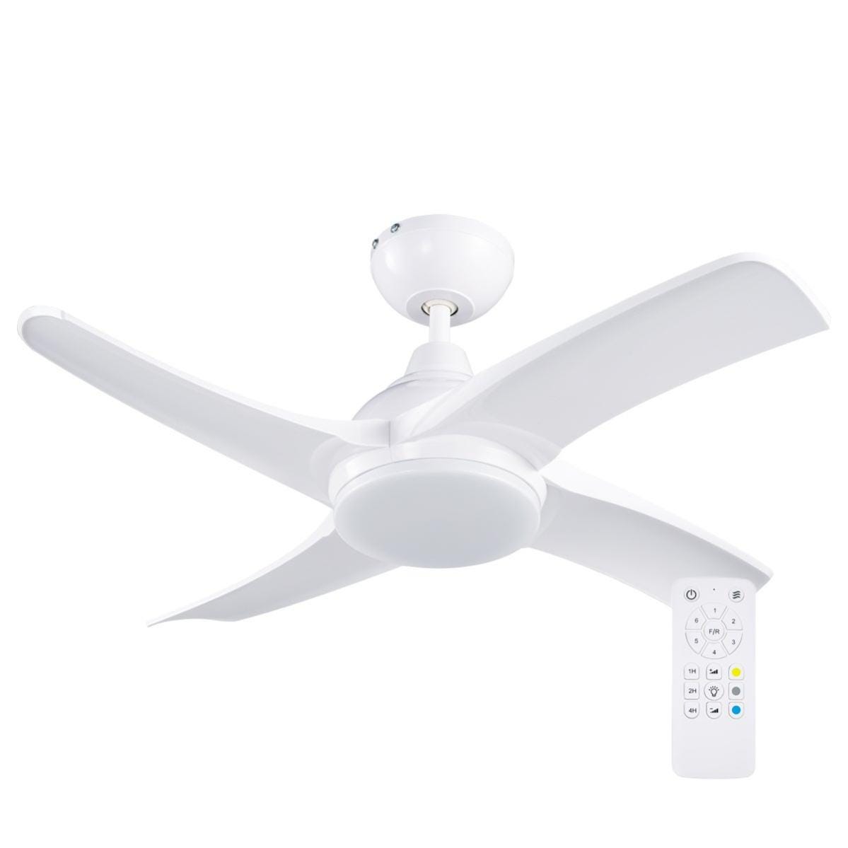 Ventilatore Lucido Led Integrato Siroco Bianco D 91 Cm Con ventilatore-lucido-led-integrato-siroco-bianco-d-91-cm-con