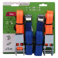 Cinghie Aereo 300 DaN Kit 6 Cinghie Di Serraggio Per Carichi - Lunghezza 5m, Portata 300 DaN, Per Binari Aerei E Fissaggi Cinghia Legna Tessile Cinghie Aereo 300 DaN Kit 6 Cinghie Di Serraggio Per Carichi - Lunghezza 5m, Portata 300 DaN, Per Binari Aerei E Fissaggi Cinghia Legna Tessile