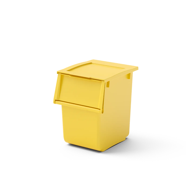 Pattumiera per la raccolta differenziata dei rifiuti bidoni spazzatura  contenitori con fermasacco da interno e esterno plastica forte 80 lt con  ruote per un'agevole mobilità-bianco : : Casa e cucina