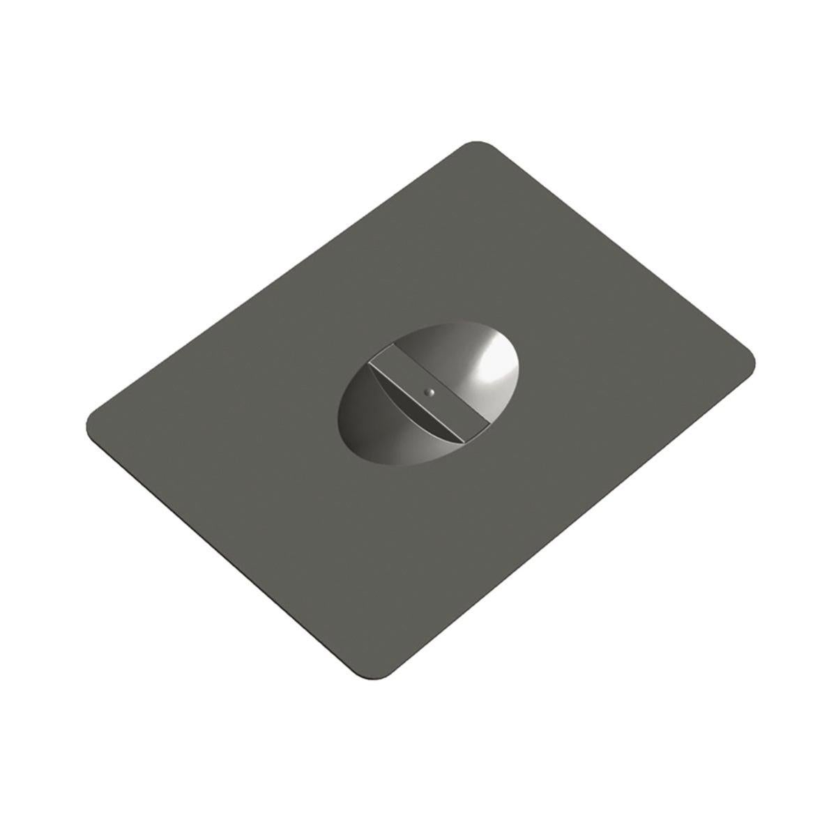 Base sfoderabile Jaira in lino e cotone grigio antracite per materasso da 90 x 200 cm | Kave
