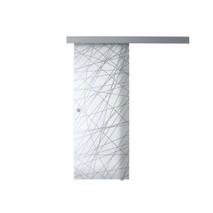 Porta scorrevole Space Lac Tonda, L 101 x H 230 cm, con binario invisibile