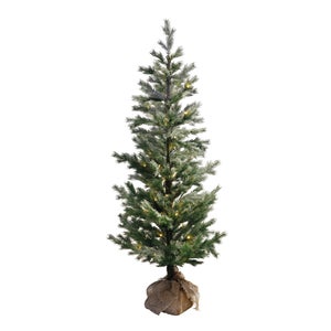 DecHome Albero di Natale Slim Innevato h. 195 cm con 570 Rami Base