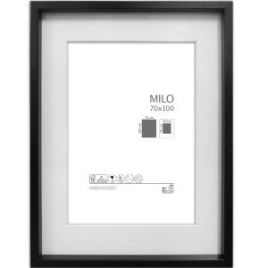 Cornice con passe-partout MILO 2, argento 70x100 cm per immagini 70x100 cm