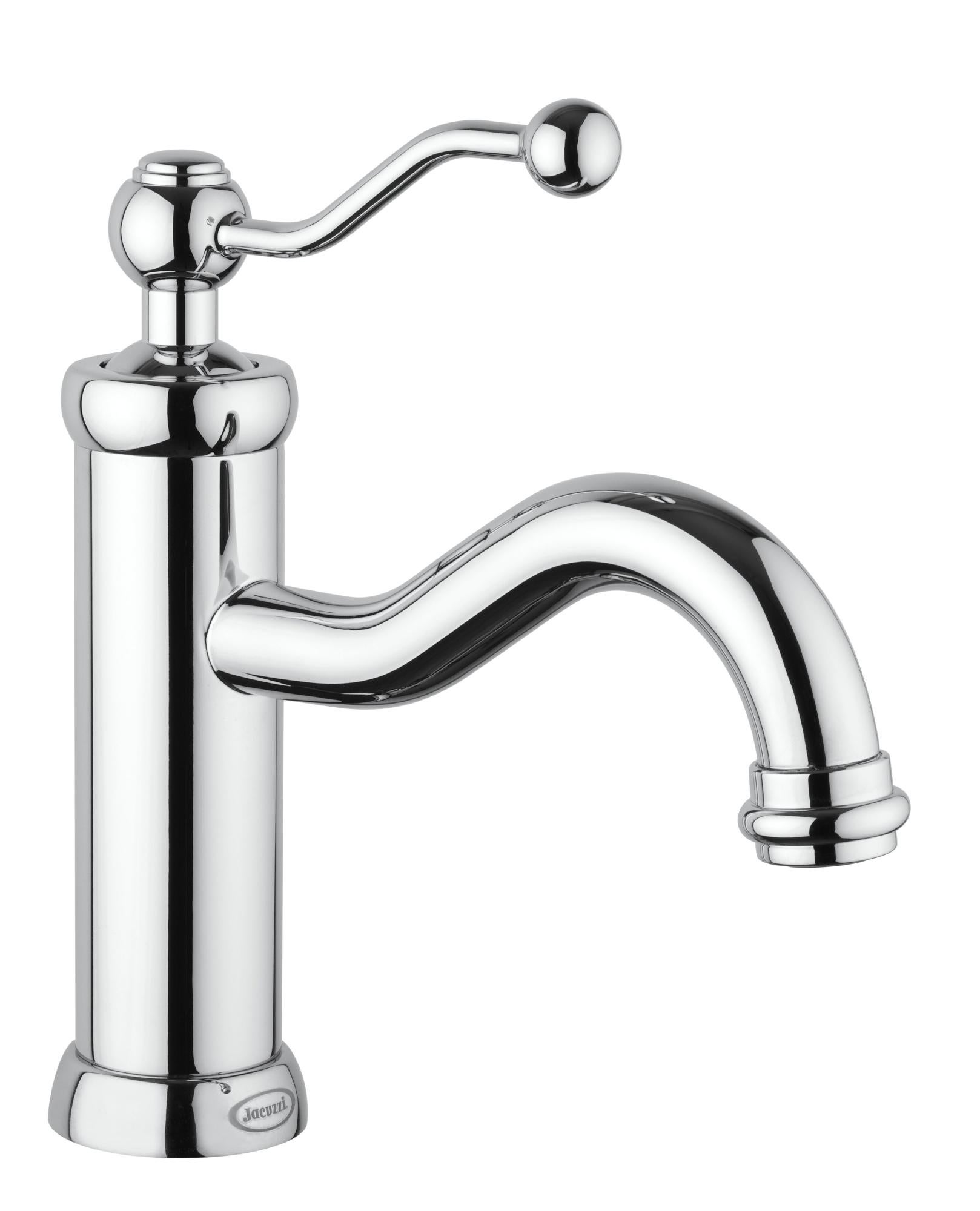 Essebagno Rubinetto Lavamani Cromato Con Maniglia A Croce - Acqua Fredda - Design Francese - Garanzia 5 Anni