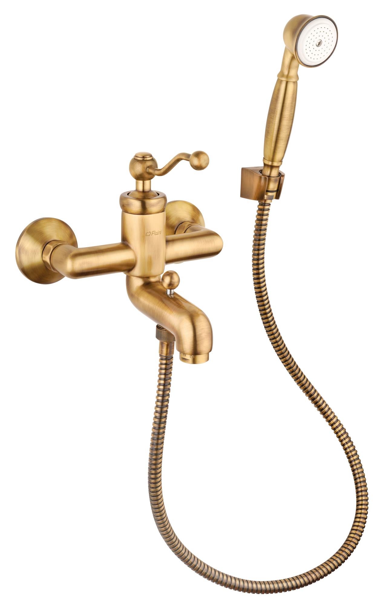 Set accessori bagno stile classico 8 pezzi in ottone bronzato ceramica