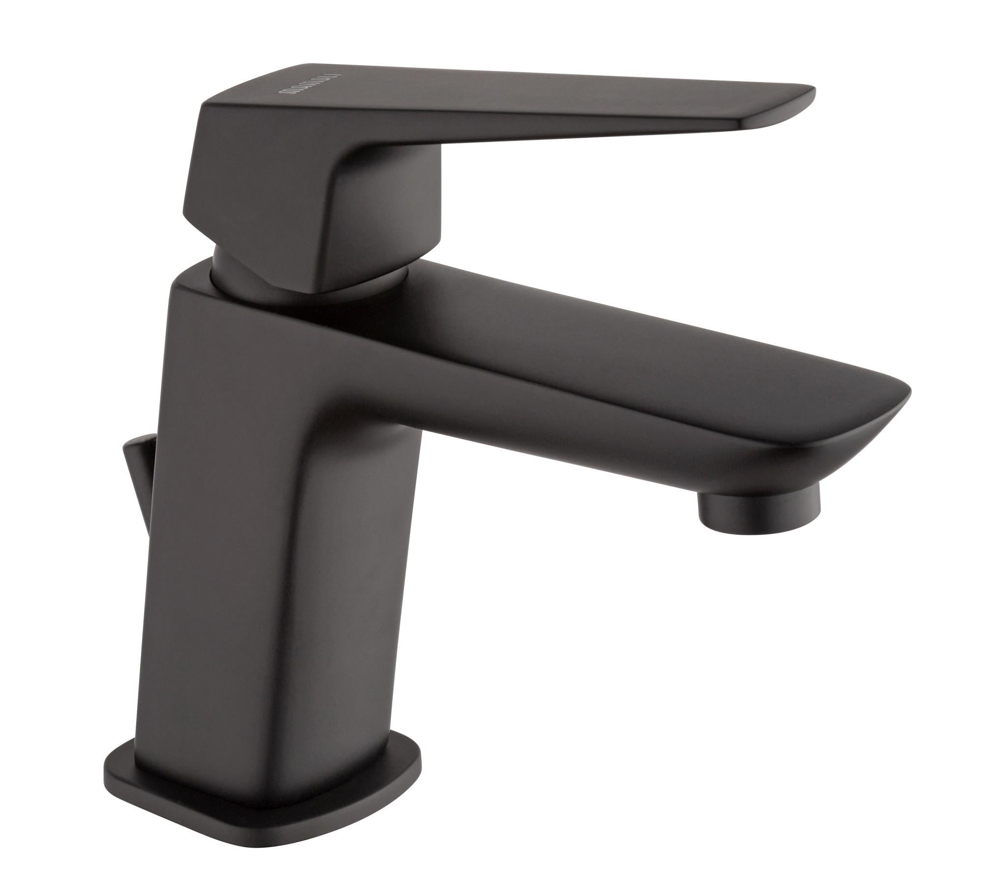Rubinetto Per Lavandino Bagno Nero Opaco – 2 Maniglie – 10 Cm – Con Scarico Pop-up – FROPO