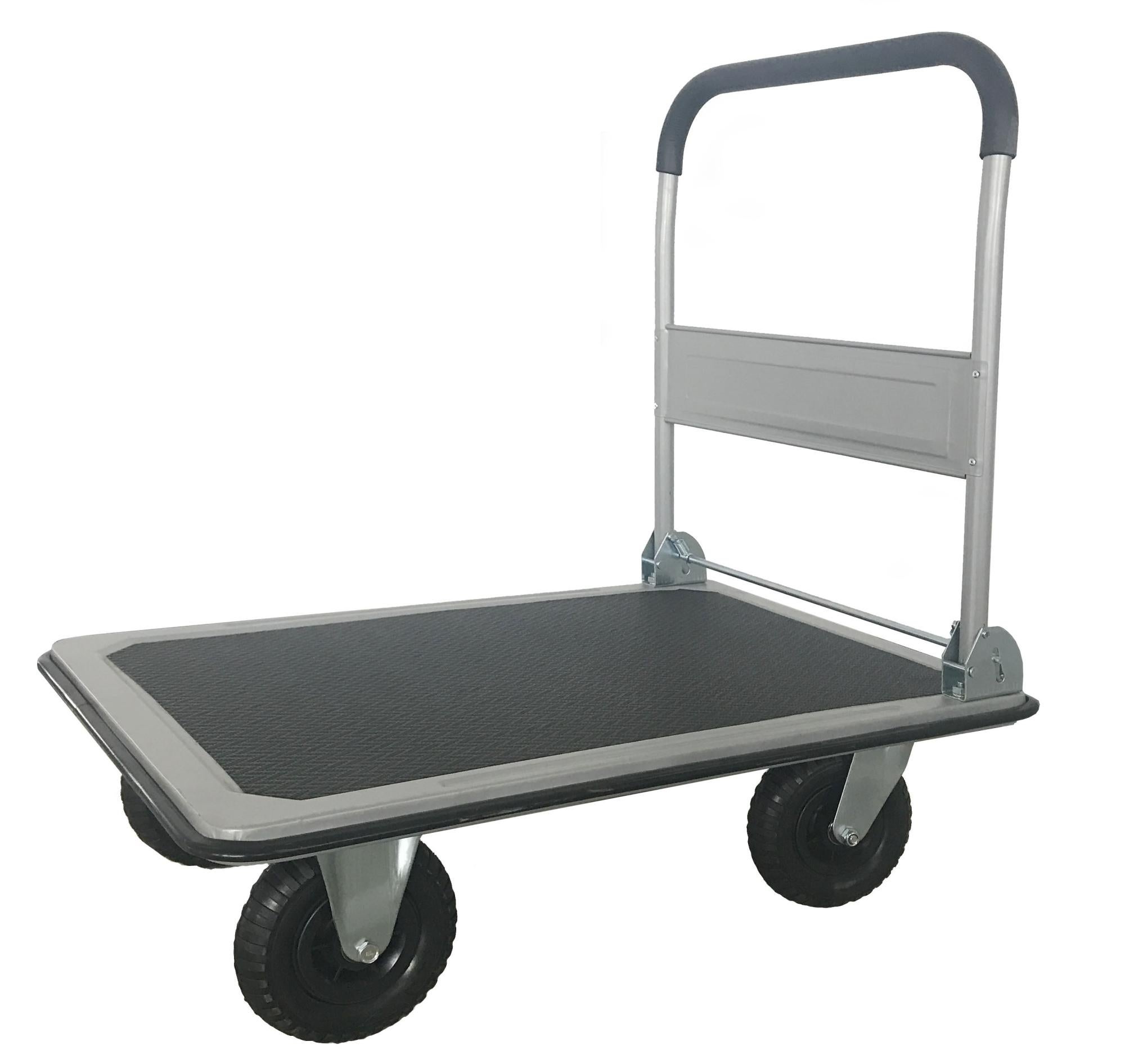 Carrelli a piattaforma Carrello Pieghevole For Camion Con Piattaforma A Spinta Manuale, Carrello Industriale For Carichi Pesanti, Con Ruote Girevoli A 360°, For Un Facile Trasporto/sollevamento Pesant