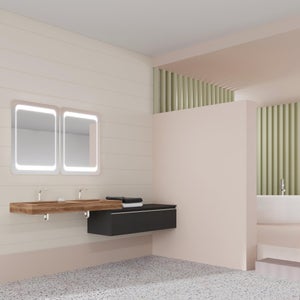 Acquistare il mobile bagno alto Aquis in bianco/legno