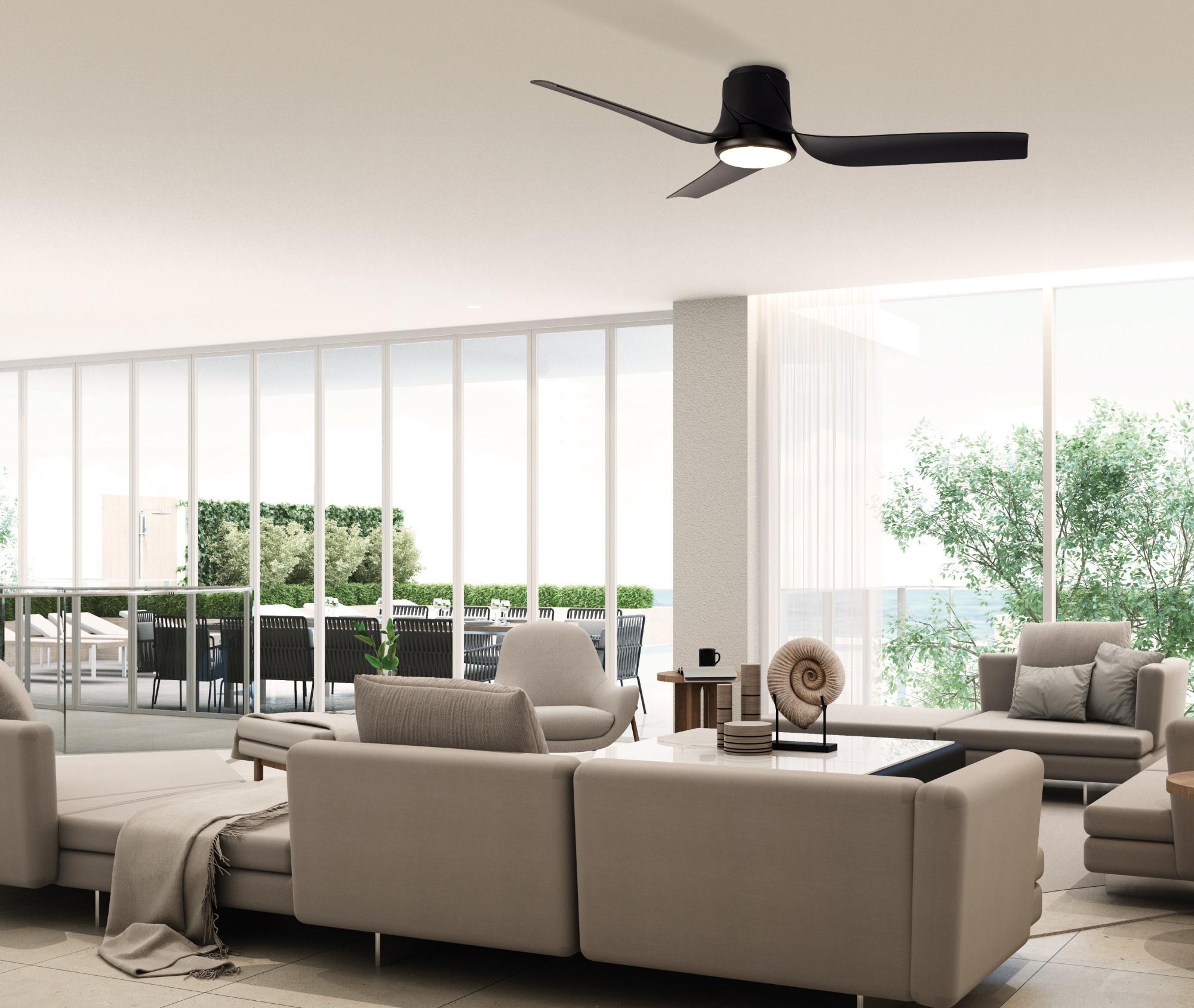 Ventilatore Da Soffitto Tibet LED Mantra 65 Cm Legno/Bianco - Con Telecomando, Motore DC E Luci Regolabili