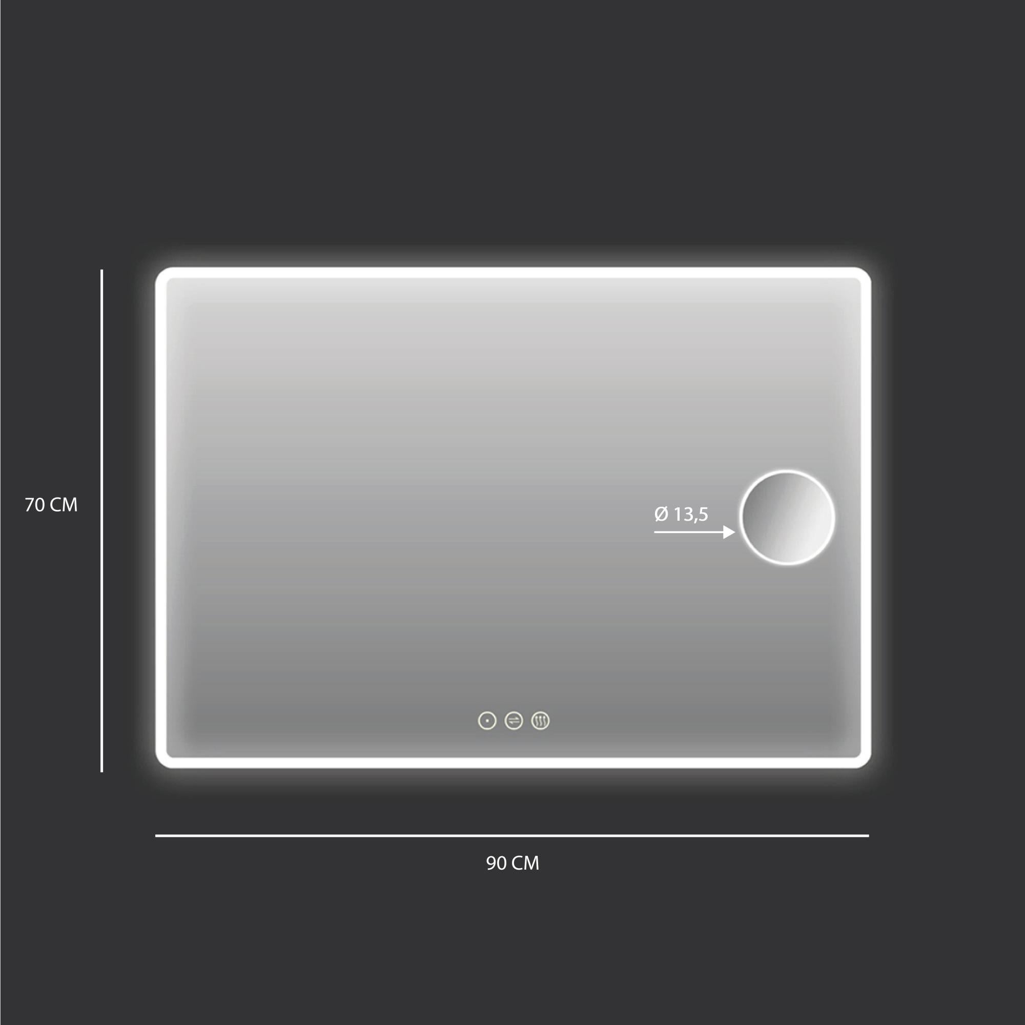Specchio Con Luce LED Hestia 'Love You To The Moon And Back' 30,5 Cm - 5
