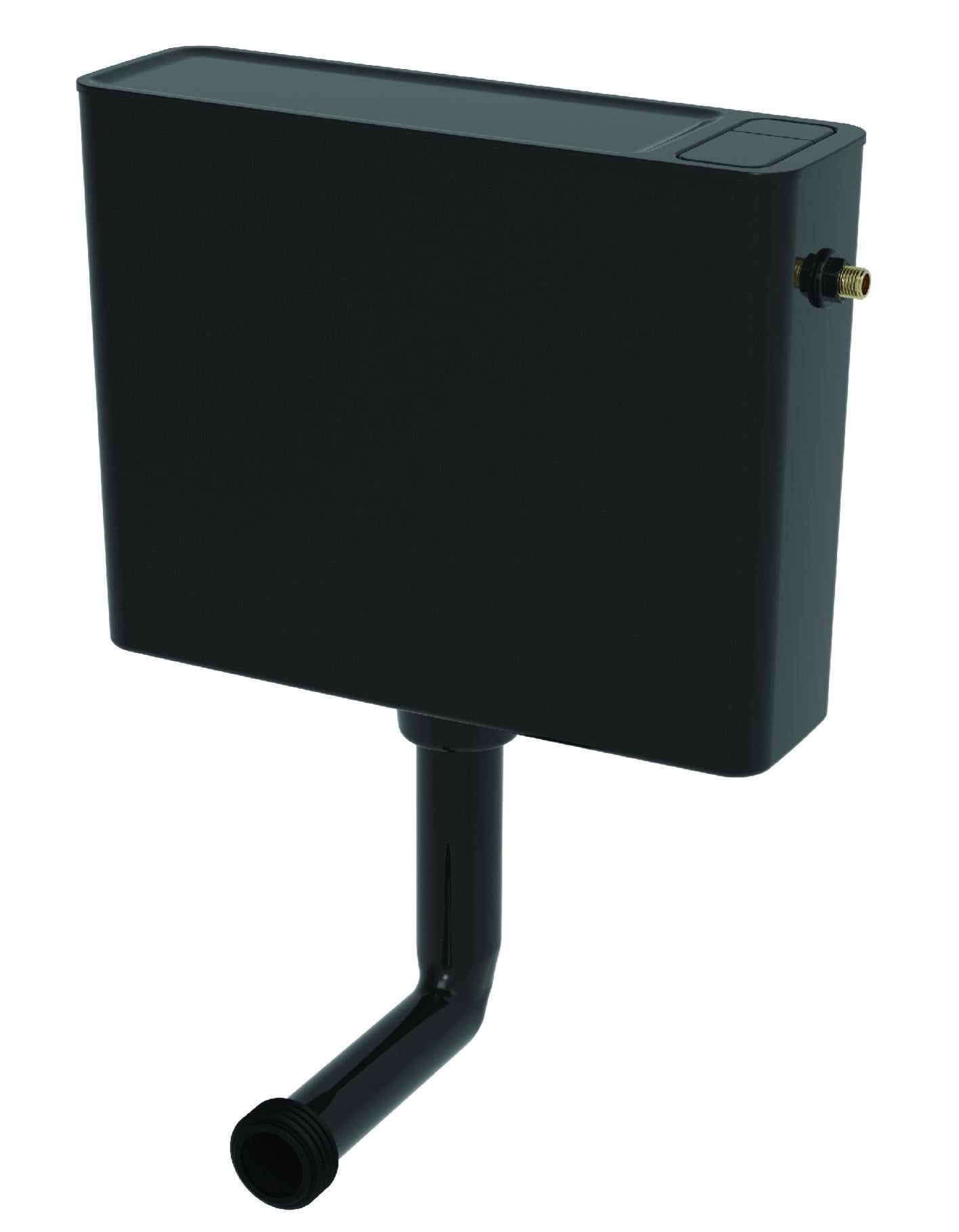 Cr CASSETTA DELTA 2 WC ESTERNA LT3/9 COMPLETA SCARICO DOPPIO CON RUBINETTO, Bianco