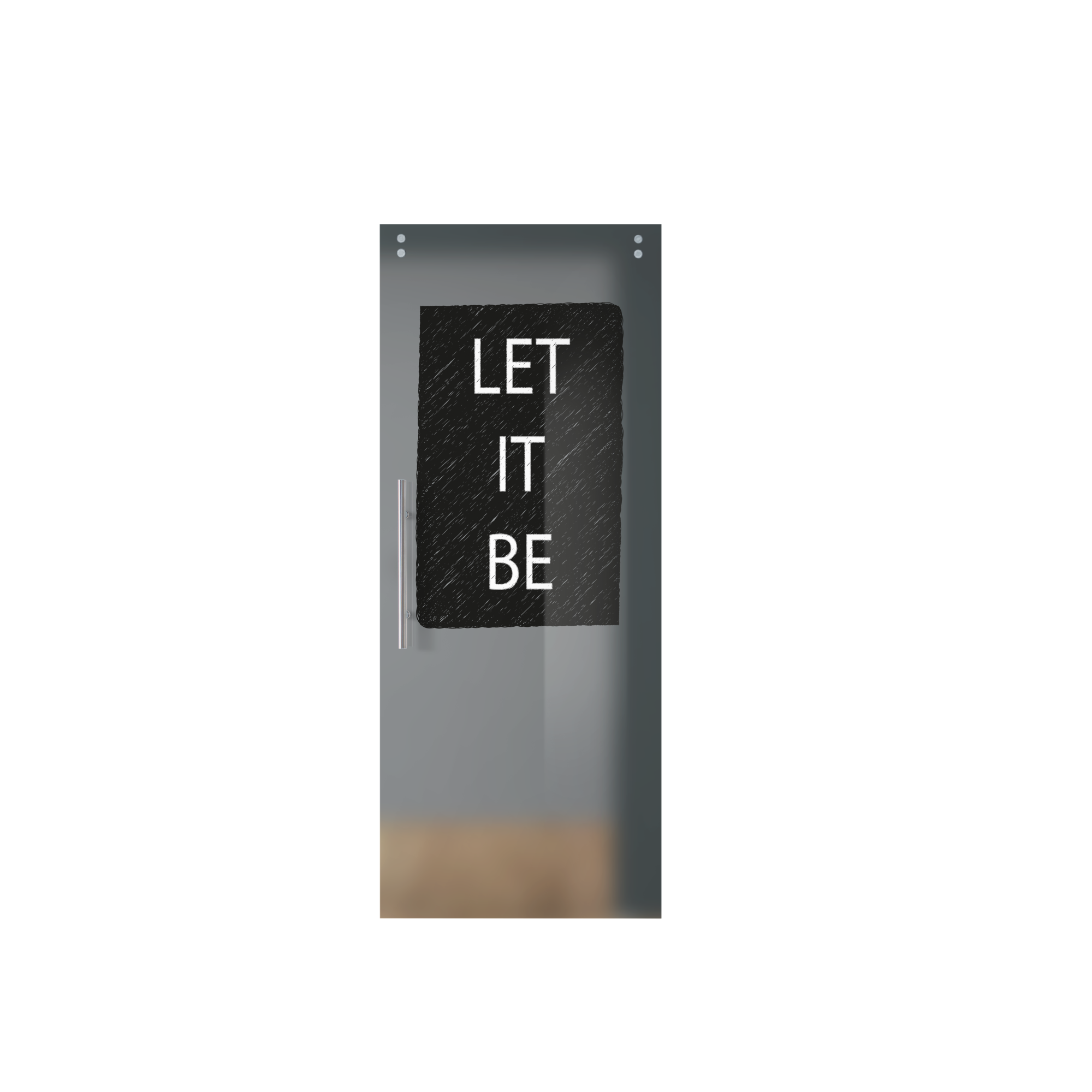 Porta scorrevole Let it be in cristallo, L 88 x H 215 cm, con binario ...