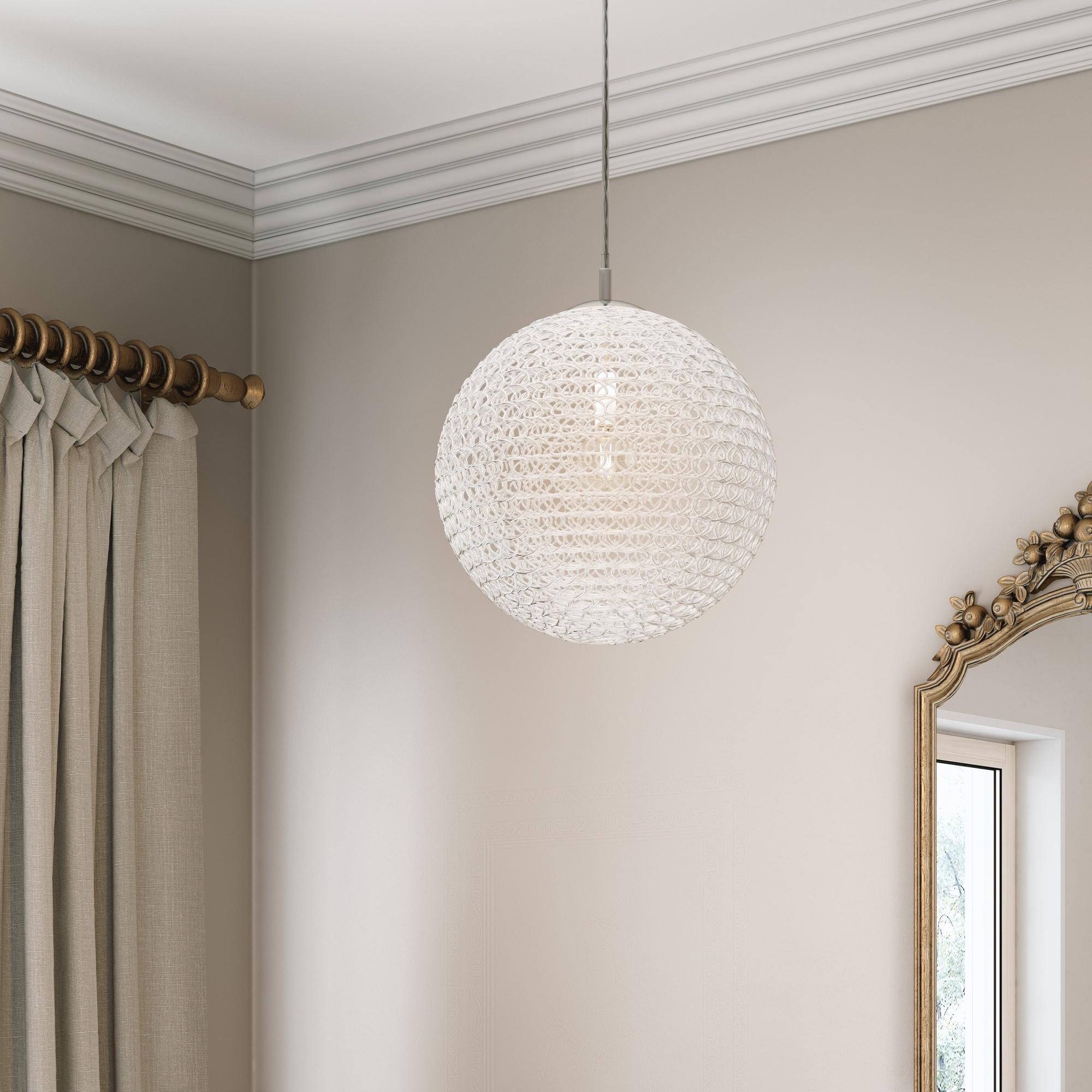 Lampadario Neoclassico Vidik trasparente in pvc, D. 40 cm, INSPIRE ...