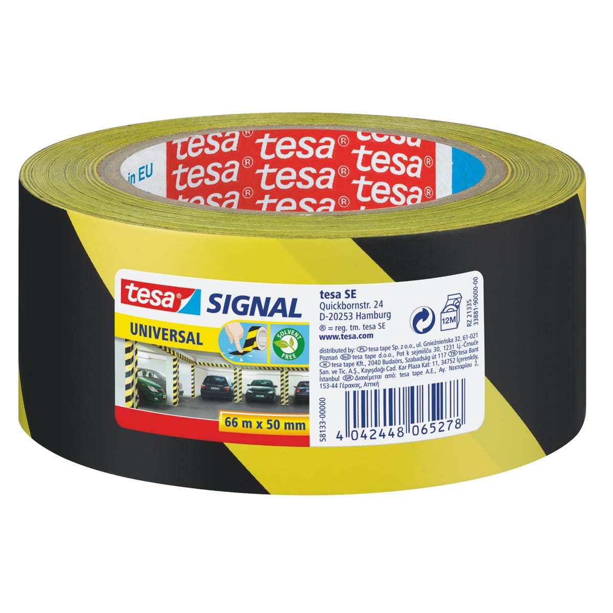 Zdjęcia - Artykuły BHP TESA Taśma sygnalizacyjna 50 mm x 66 m żółto-czarna 