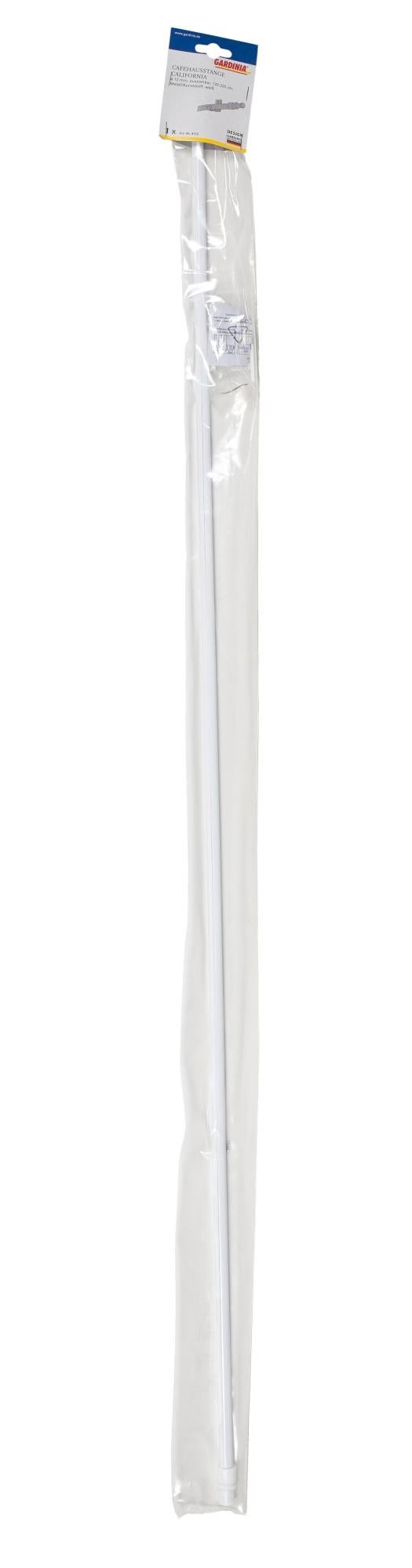 Karnisz mini do zazdrostek California 135-225 cm biały