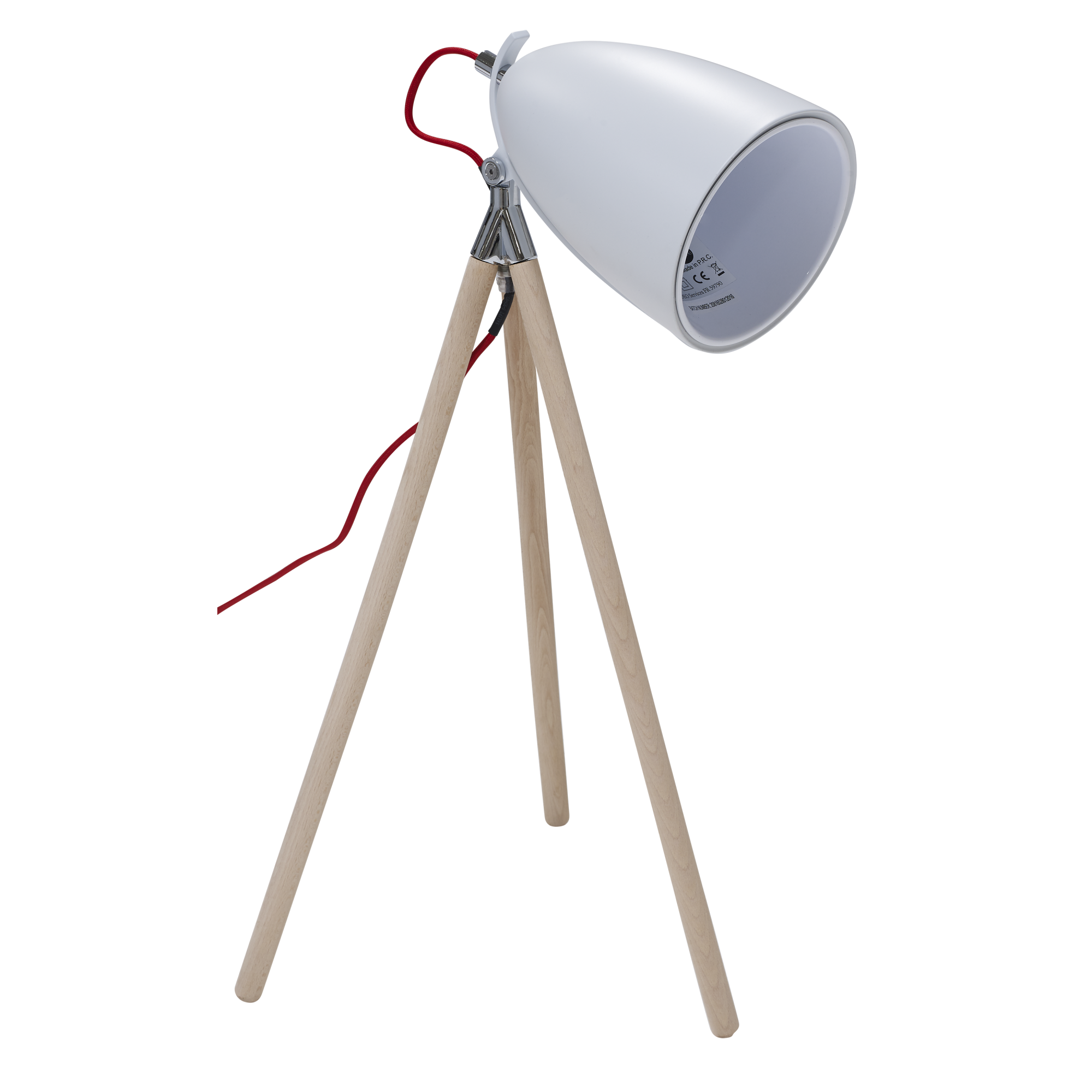 Lampa stołowa CONGO biało-brązowa E27 INSPIRE - Leroy Merlin