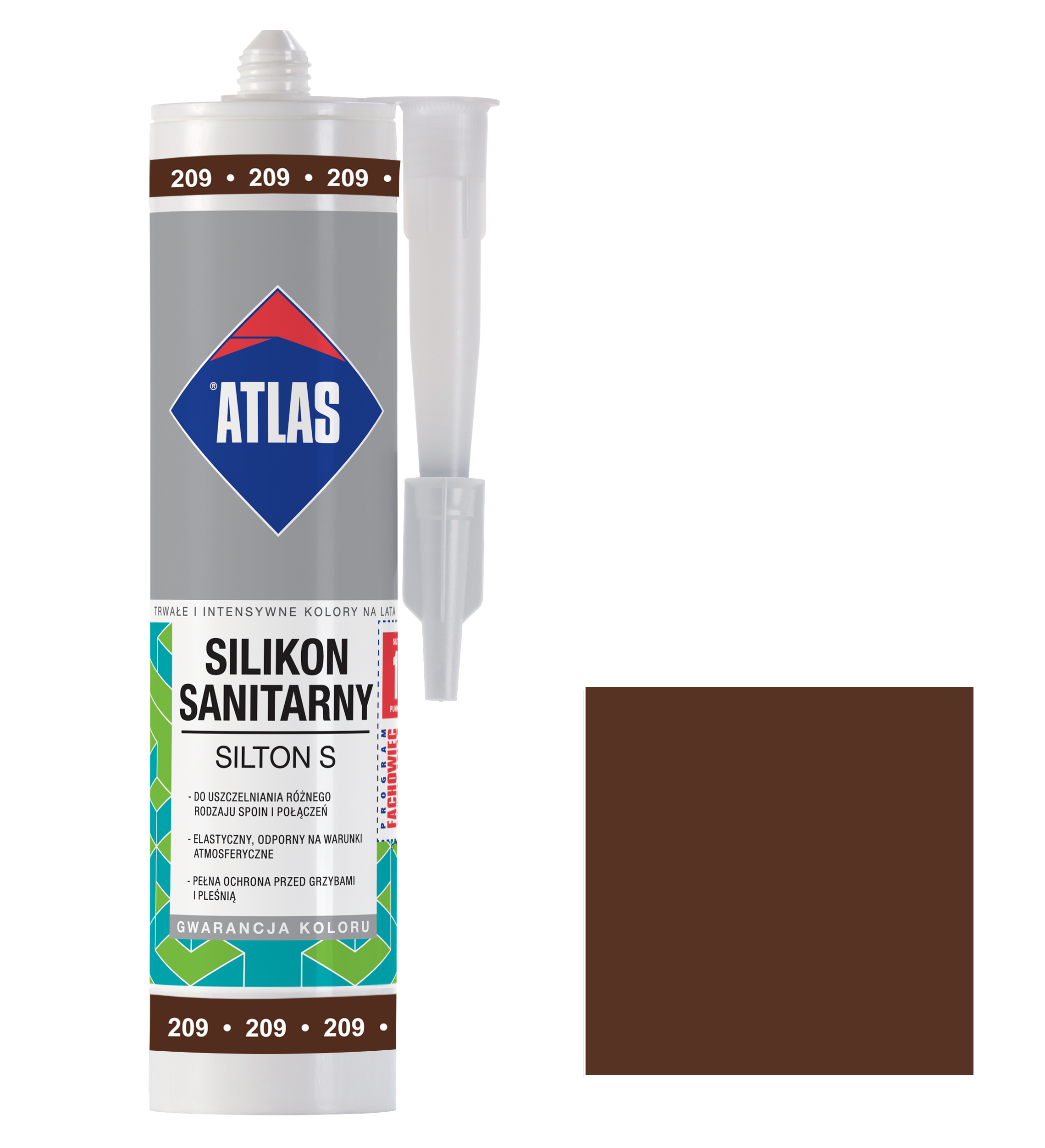 Silikon Sanitarny 209 280 Ml Kasztanowy Atlas - Leroy Merlin