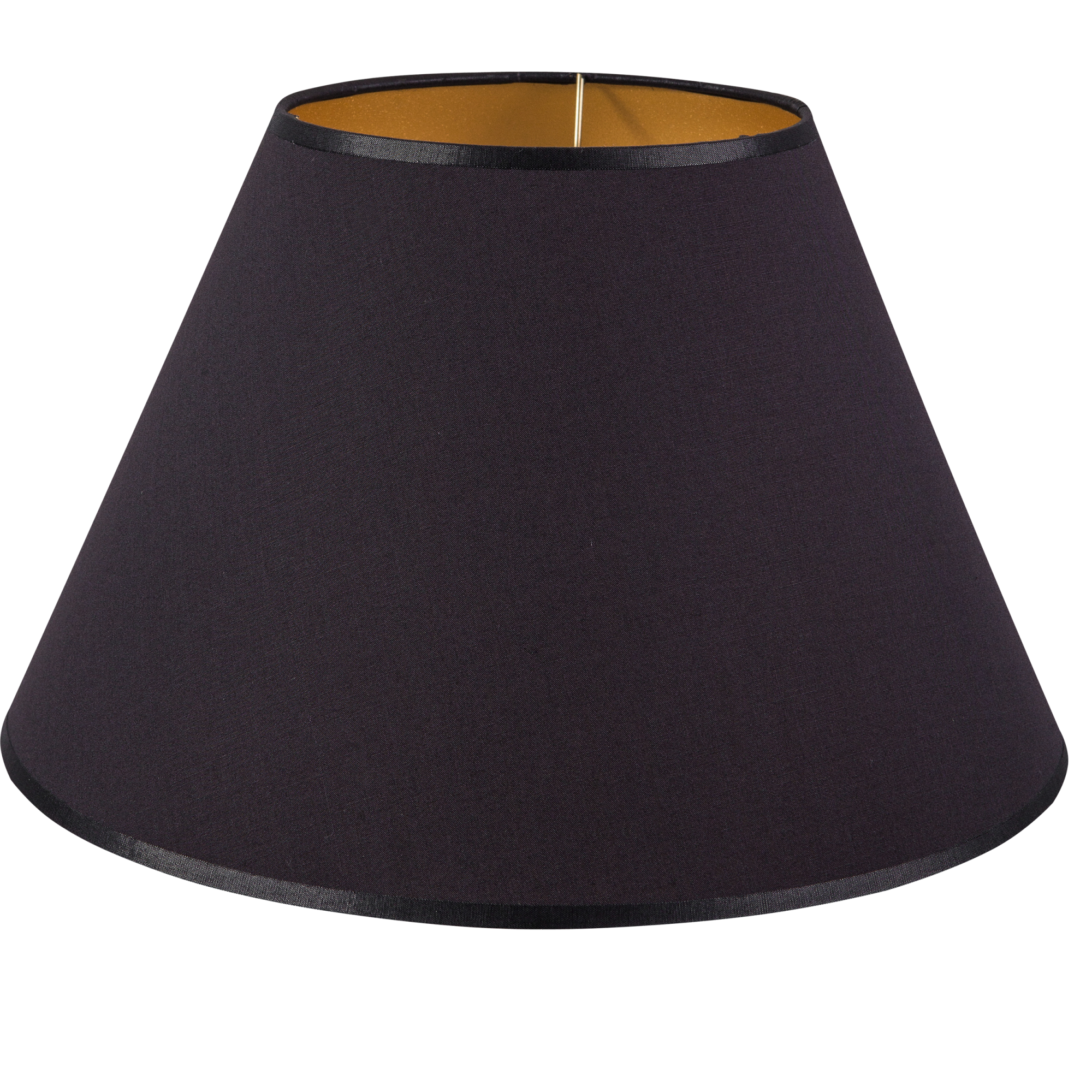 Abażur STOŻEK 26 x 15 cm tkanina czarno-złoty E27