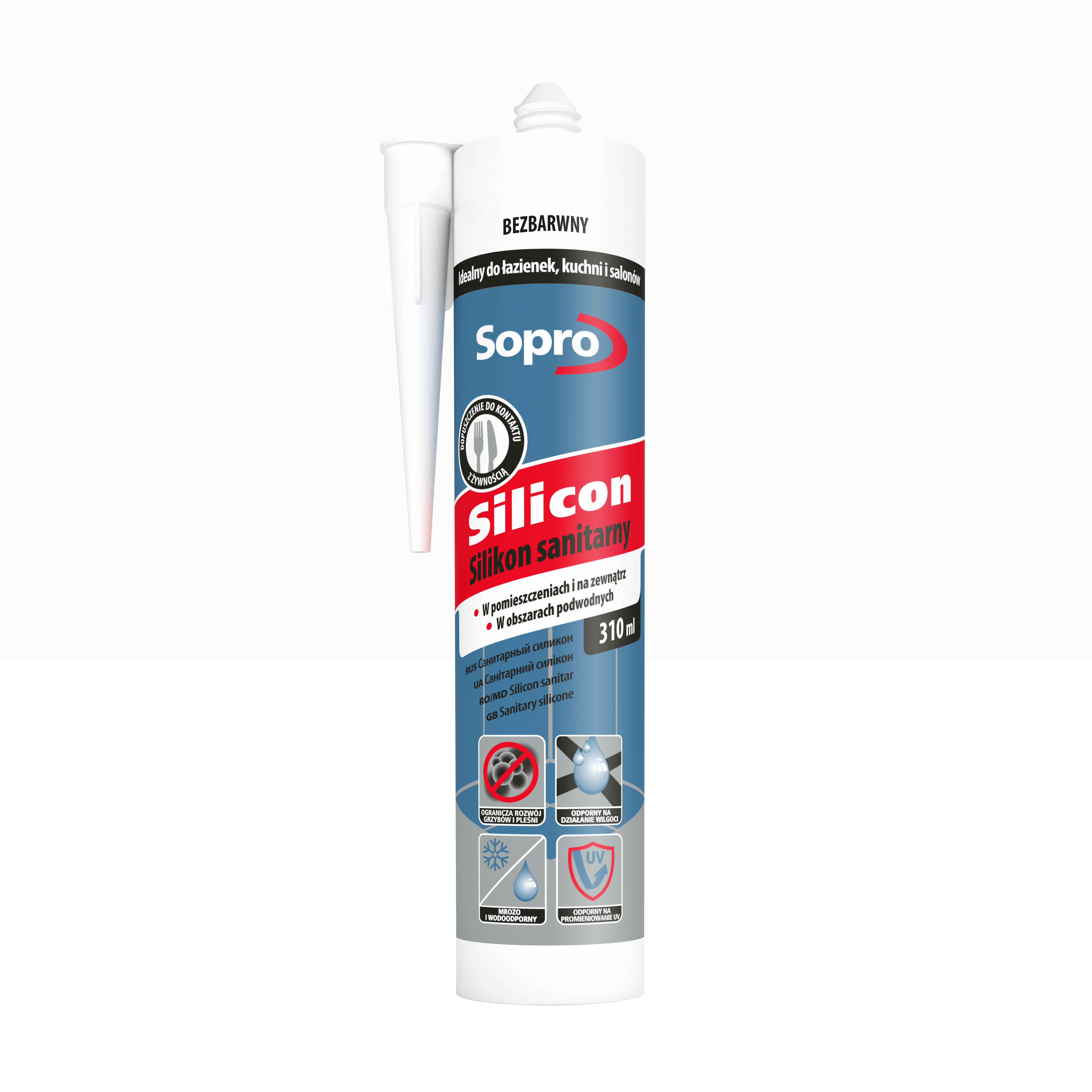 Silikon Sanitarny 310 Ml Bezbarwny Sopro - Leroy Merlin