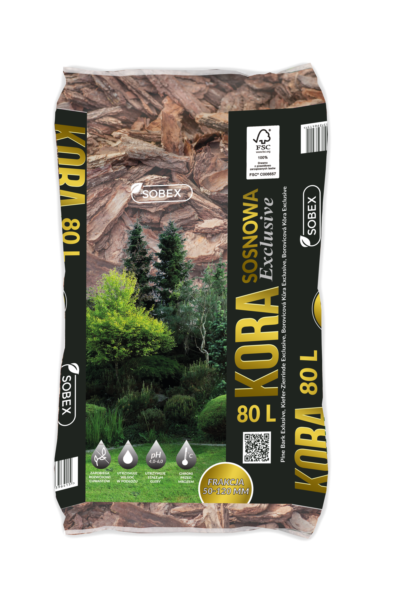 Kora sosnowa 80l Sobex