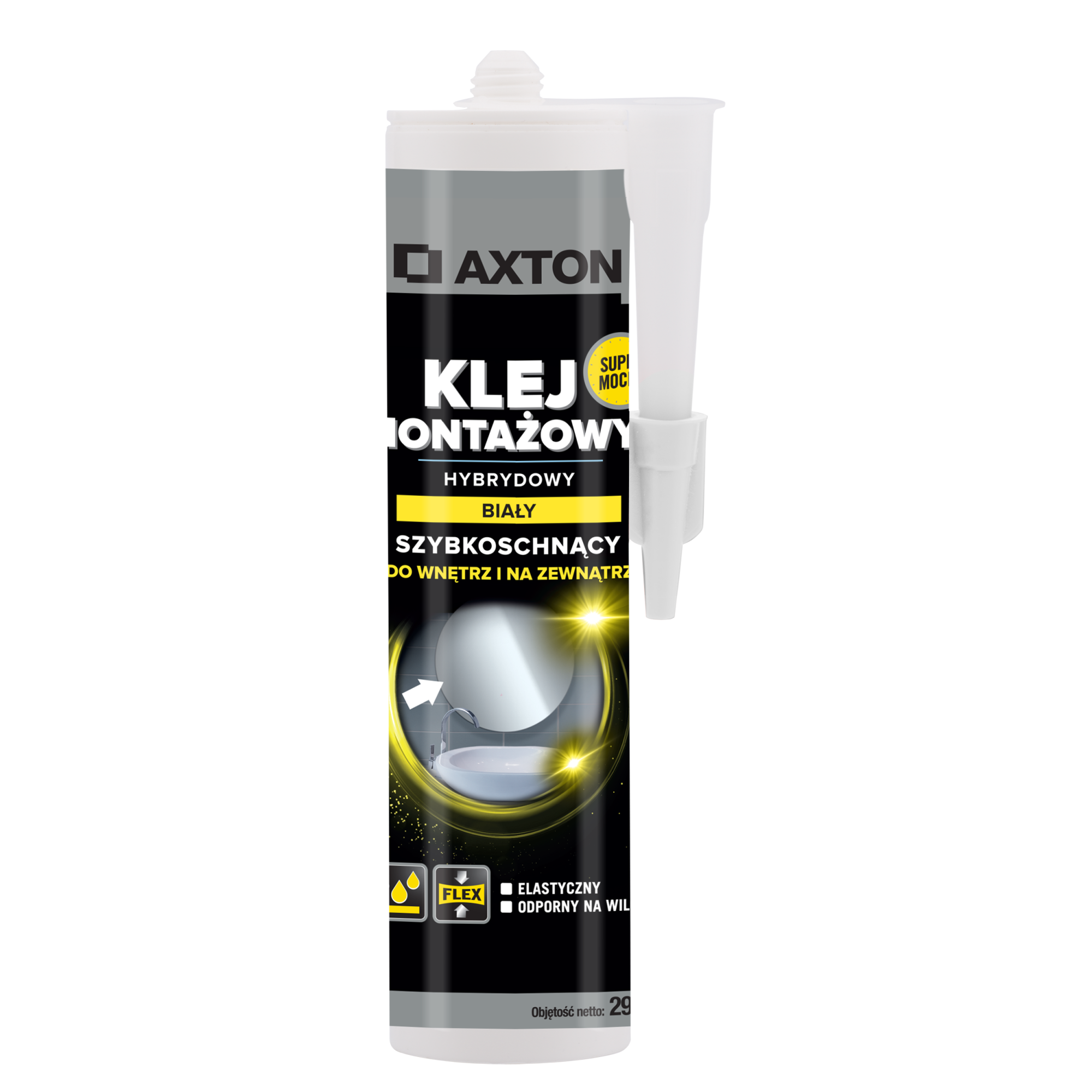 Klej montażowy MS POLIMER 290 ml Biały AXTON - Leroy Merlin