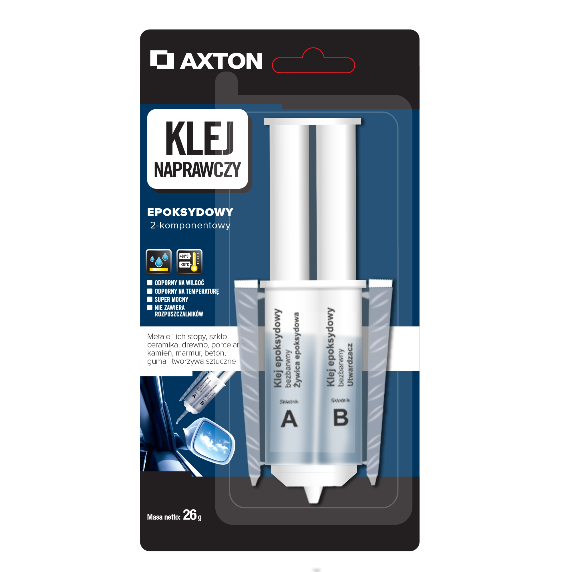 Klej naprawczy EPOKSYDOWY 26 g 2-komponentowy AXTON - Leroy Merlin