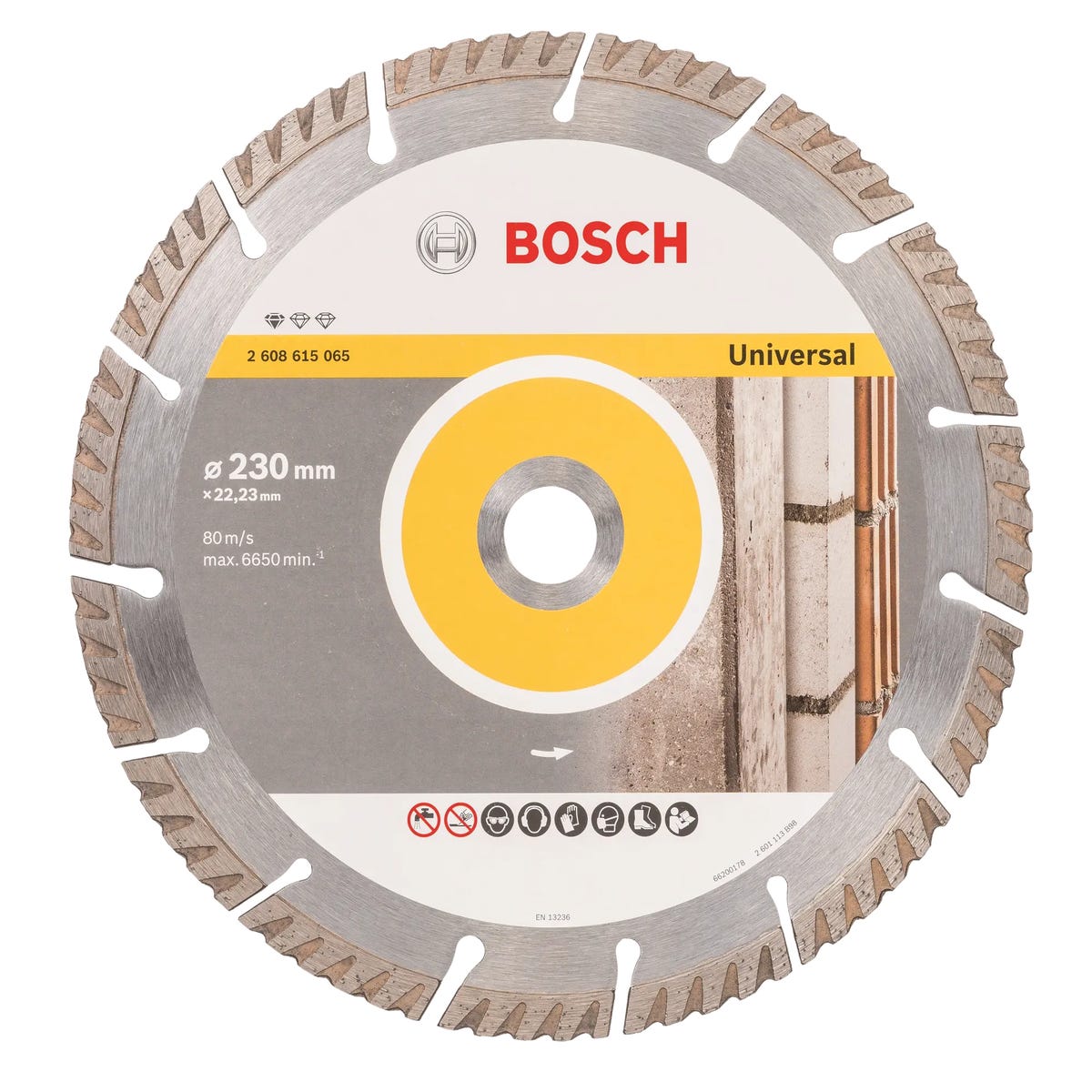 Zdjęcia - Taśma / tarcza szlifierska Bosch Tarcza diamentowa UNIWERSALNA 230 x 22,2 mm  Professional 