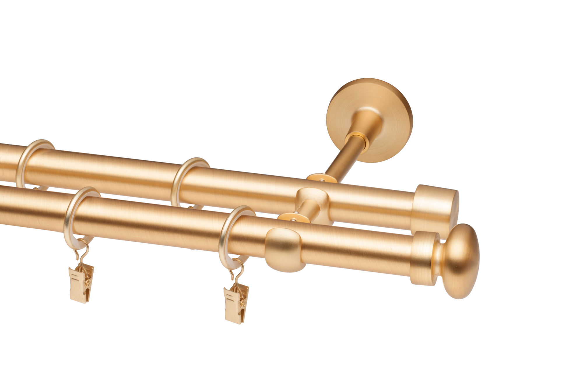 Karnisz Prado Flat Ball 240 cm podwójny złoty 19/16 mm