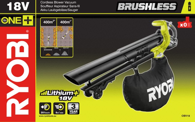 Odkurzacz akumulatorowy z dmuchaw Ryobi OBV18 18V Leroy Merlin