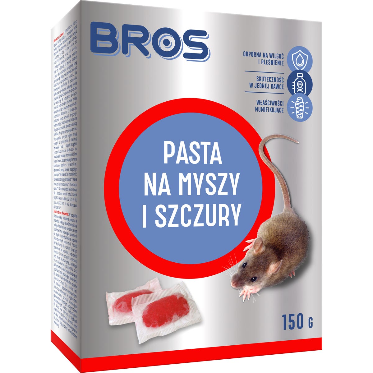 Фото - Відлякувачі комах і тварин BROS Pasta na myszy i szczury 150 g 