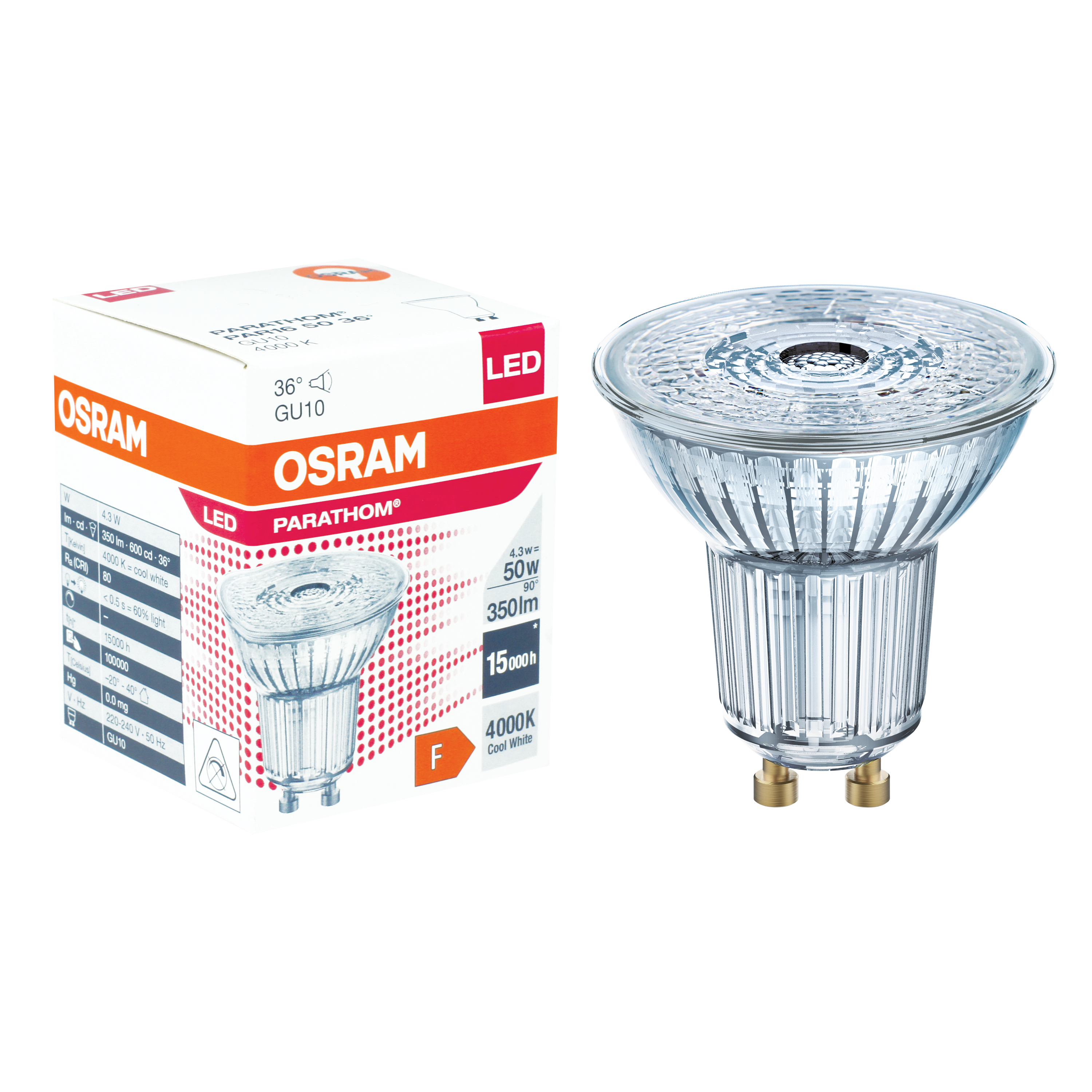 Żarówka Led Gu10 4 3 W 50 W 350 Lm Neutralna Biel Osram Leroy Merlin