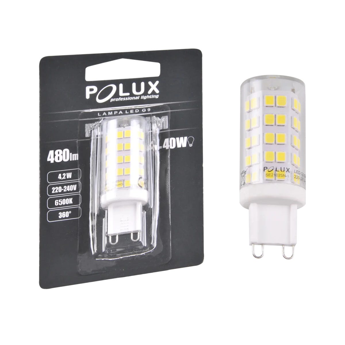 Zdjęcia - Żarówka Polux  LED G9  4 W 470 lm Zimna biel SMD (230 V)