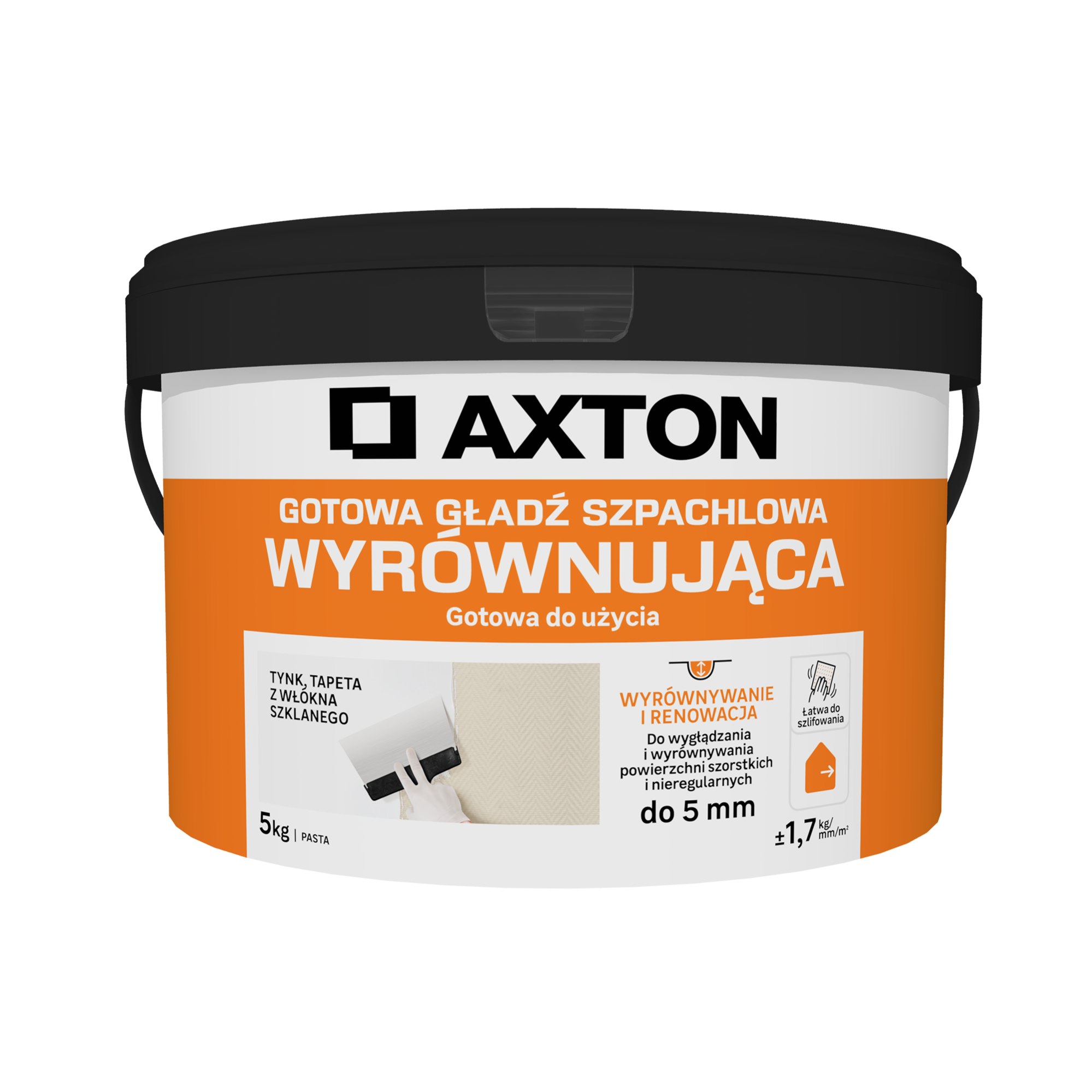 Gładź szpachlowa wyrównująca 5 kg Axton - Leroy Merlin
