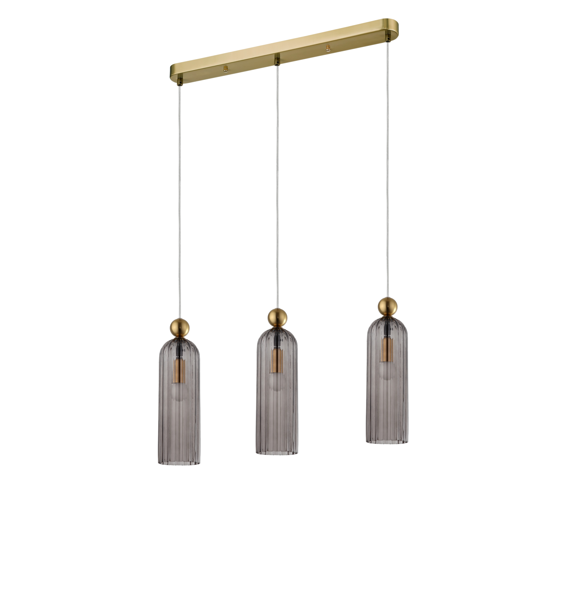 Lampa wisząca Piega szara 3 x E14 Light Prestige