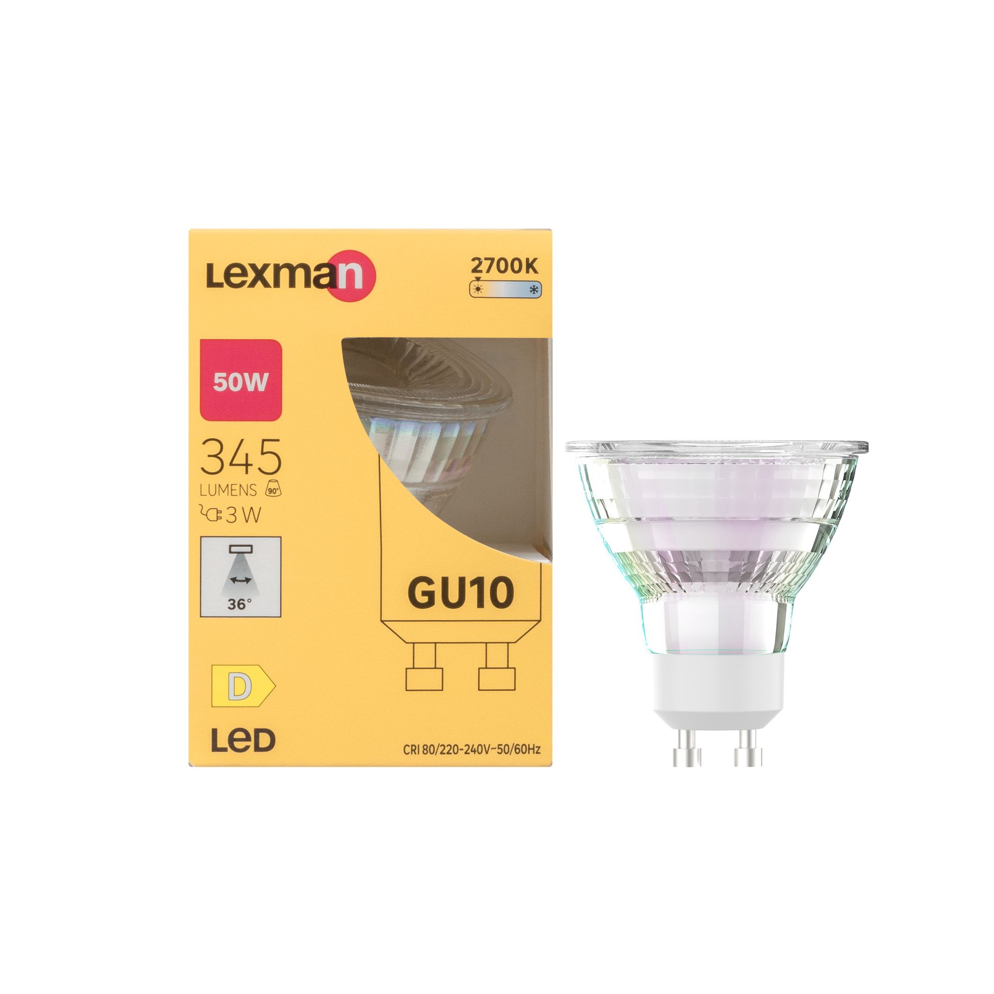 ar wka LED GU10 3 W 345 lm Ciep a biel Lexman Leroy Merlin
