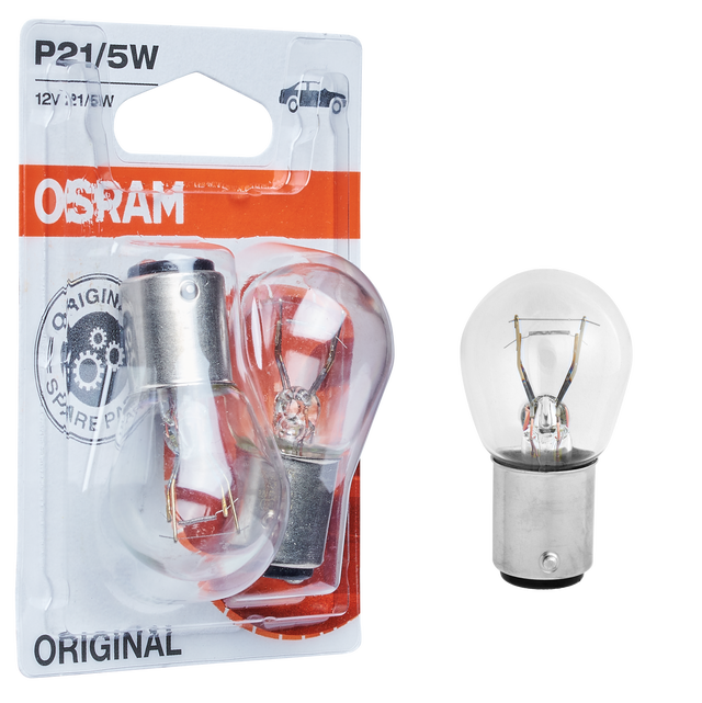 Żarówka samochodowa 2 szt. P21 12 V 21/5 W Osram